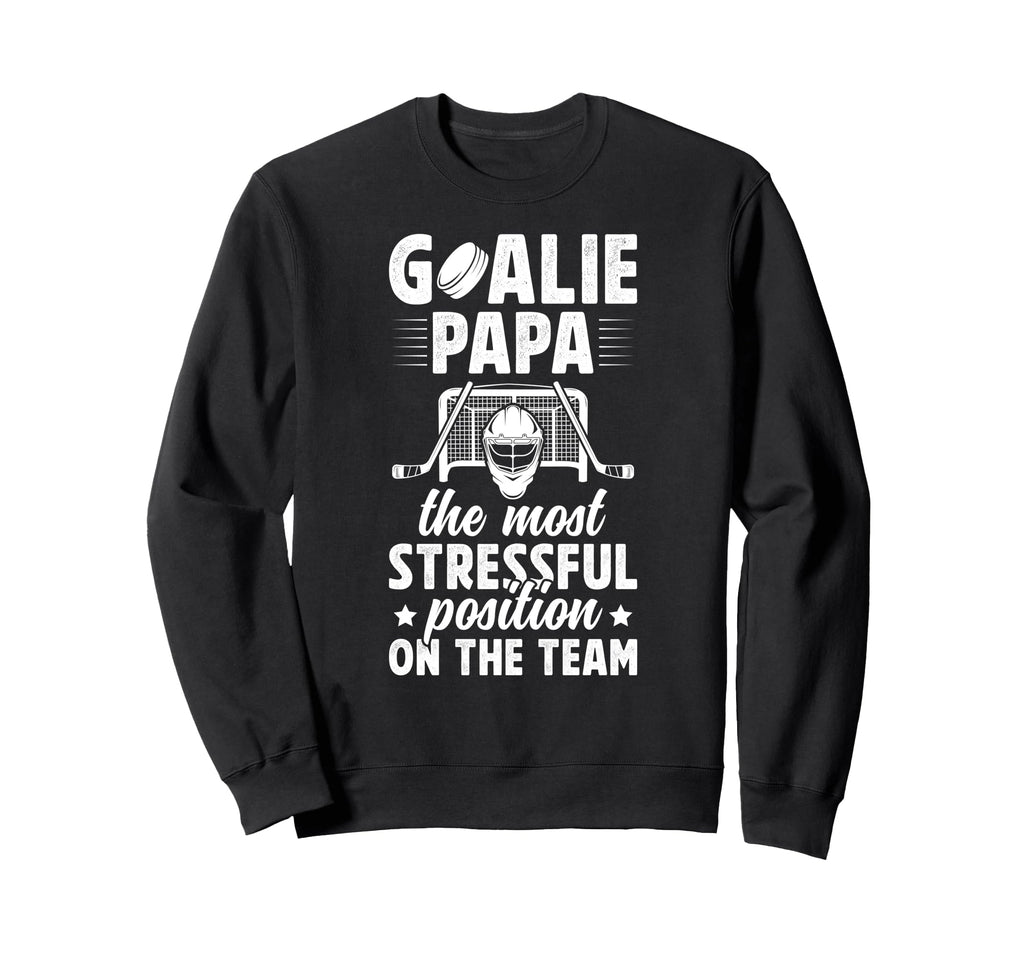 Funny Hockey Goalie Papa Ice Sweatshirt - Custom Art Print Men Women - T-Shirt, Sweatshirt, Hoodie