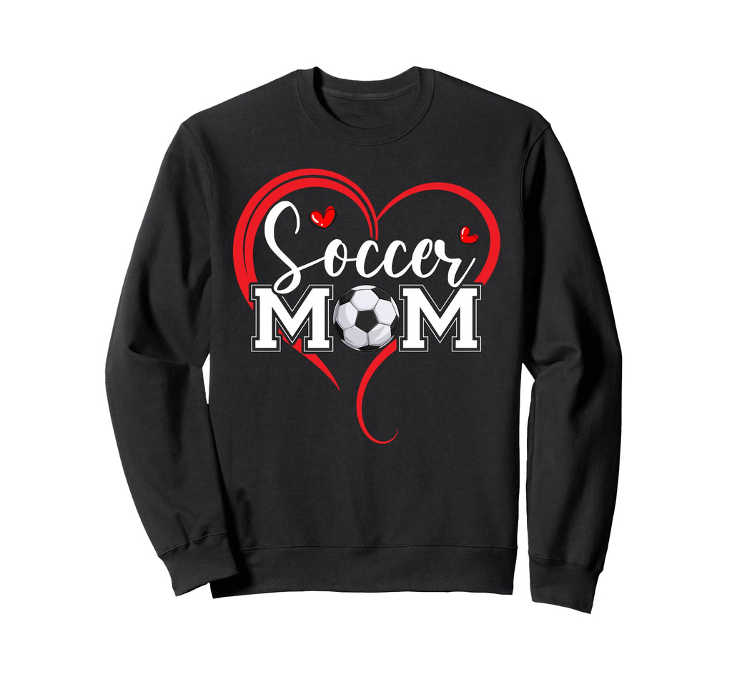 Funny Soccer Mom Heart Soccer Mama Sweatshirt - Aesthetic Graphic Unisex - T-Shirt, Sweatshirt, Hoodie