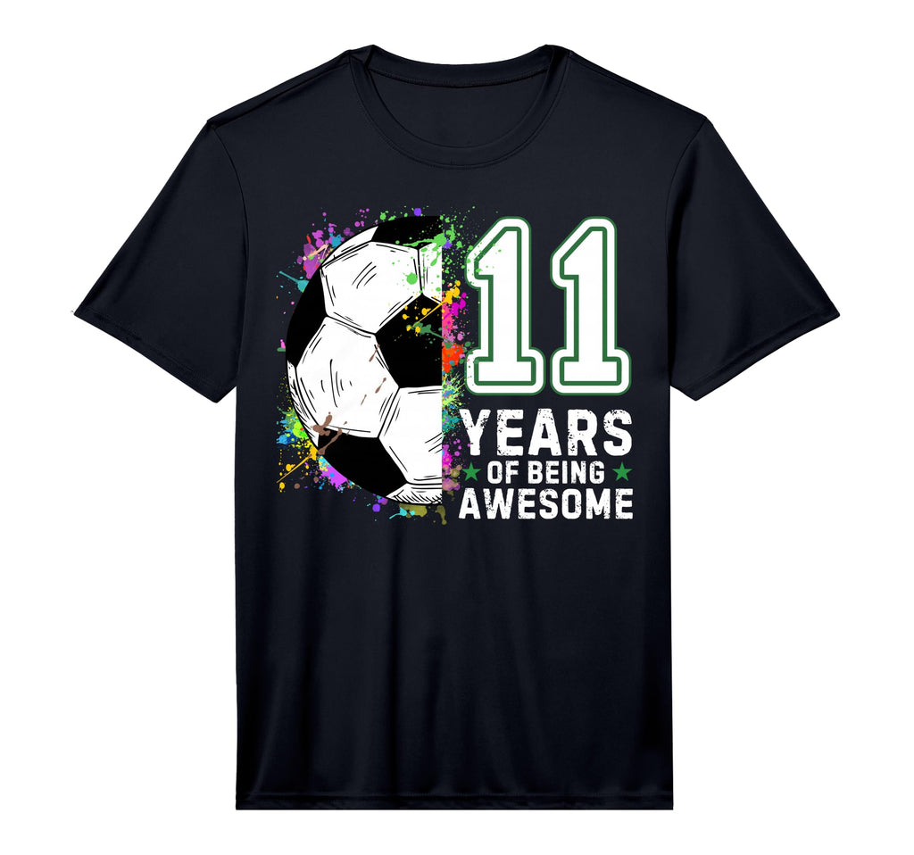 11 Years Being Awesome Soccer Birthday 11Th T-Shirt - Graphic Print Unisex - T-Shirt, Sweatshirt, Hoodie