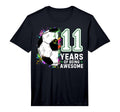 11 Years Being Awesome Soccer Birthday 11Th T-Shirt - Graphic Print Unisex - T-Shirt, Sweatshirt, Hoodie