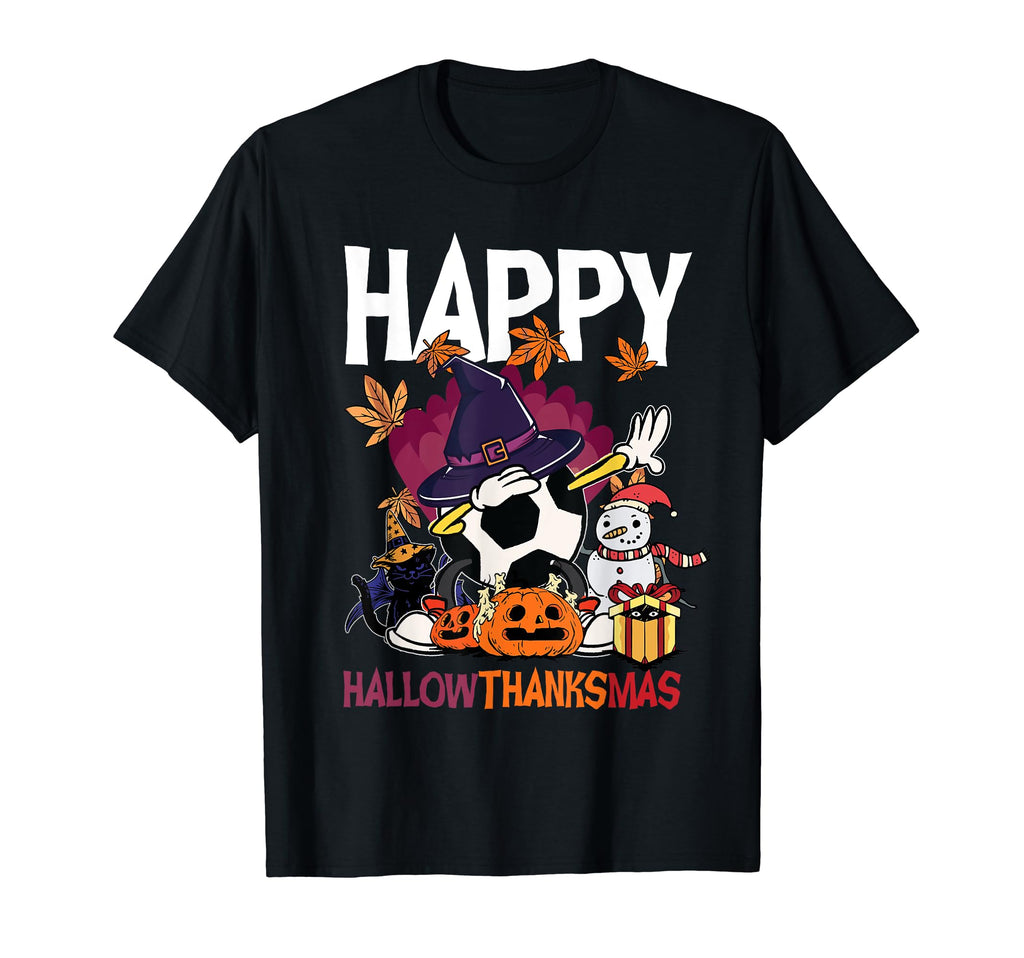 Hallothanksmas Soccer Halloween T-Shirt - Novelty Apparel Unisex - T-Shirt, Sweatshirt, Hoodie