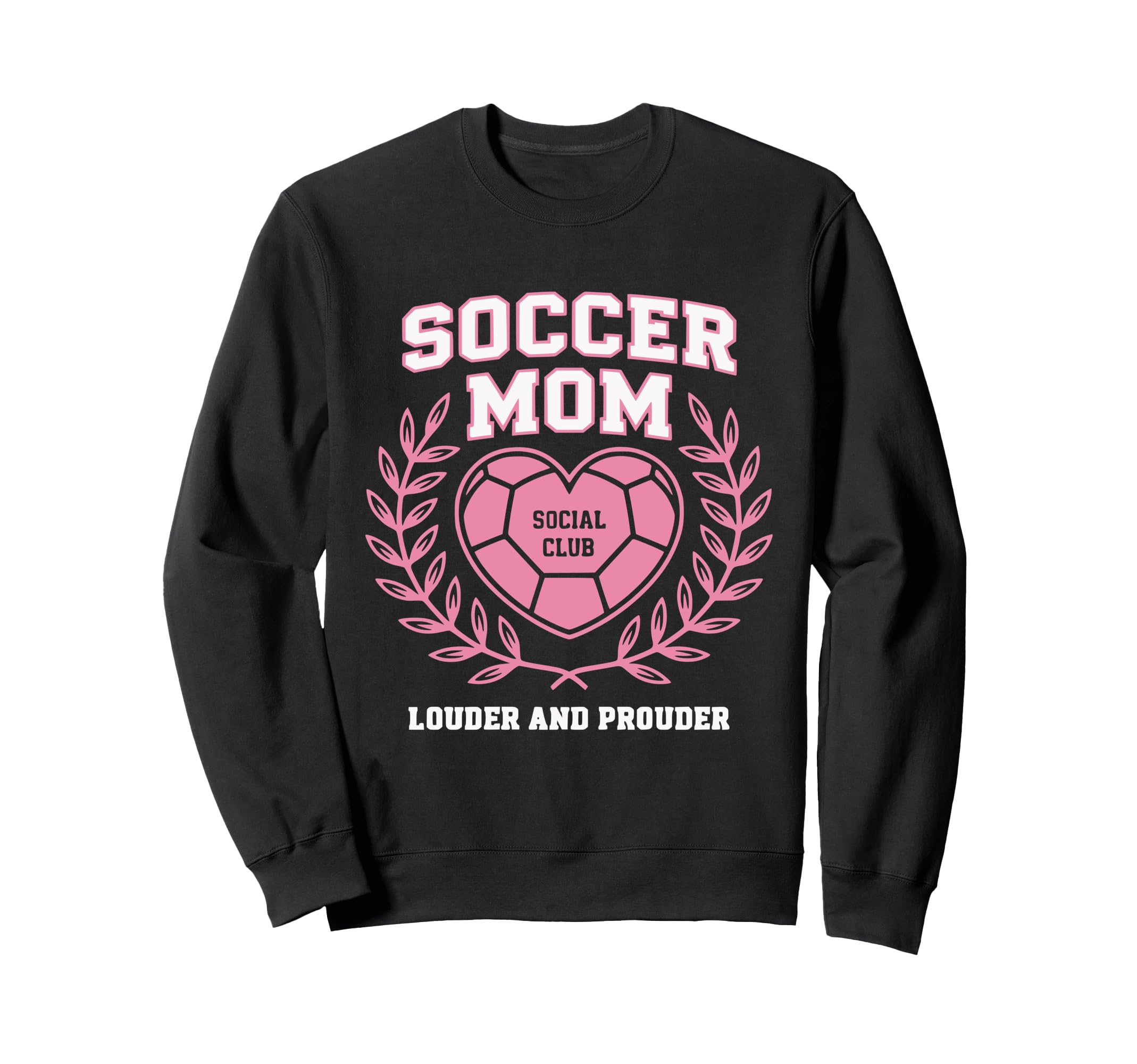 Soccer Mom Social Club Heart Sweatshirt - Novelty Apparel for Adults - T-Shirt, Sweatshirt, Hoodie