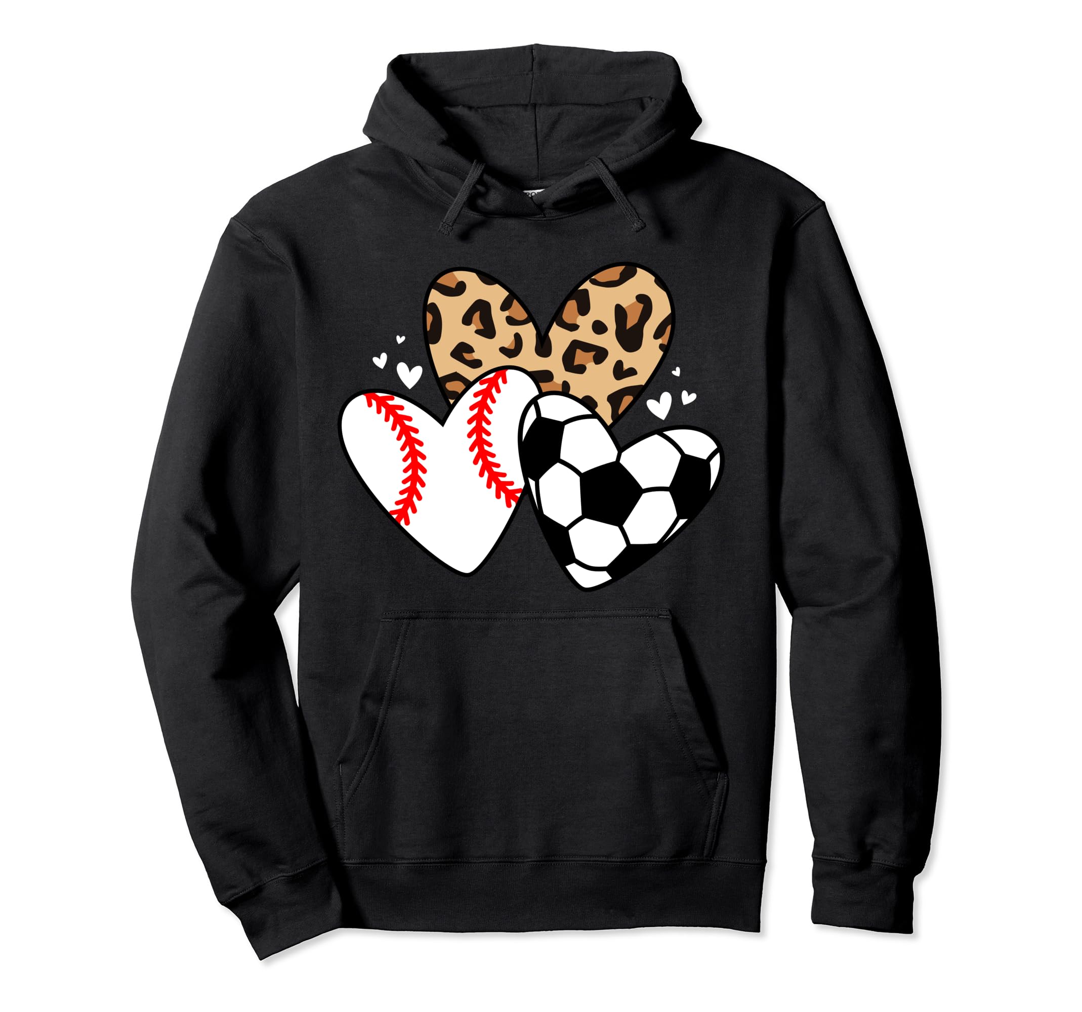 Soccer Baseball Heart Funny Soccer Hoodie - Streetwear Style Unisex - T-Shirt, Sweatshirt, Hoodie