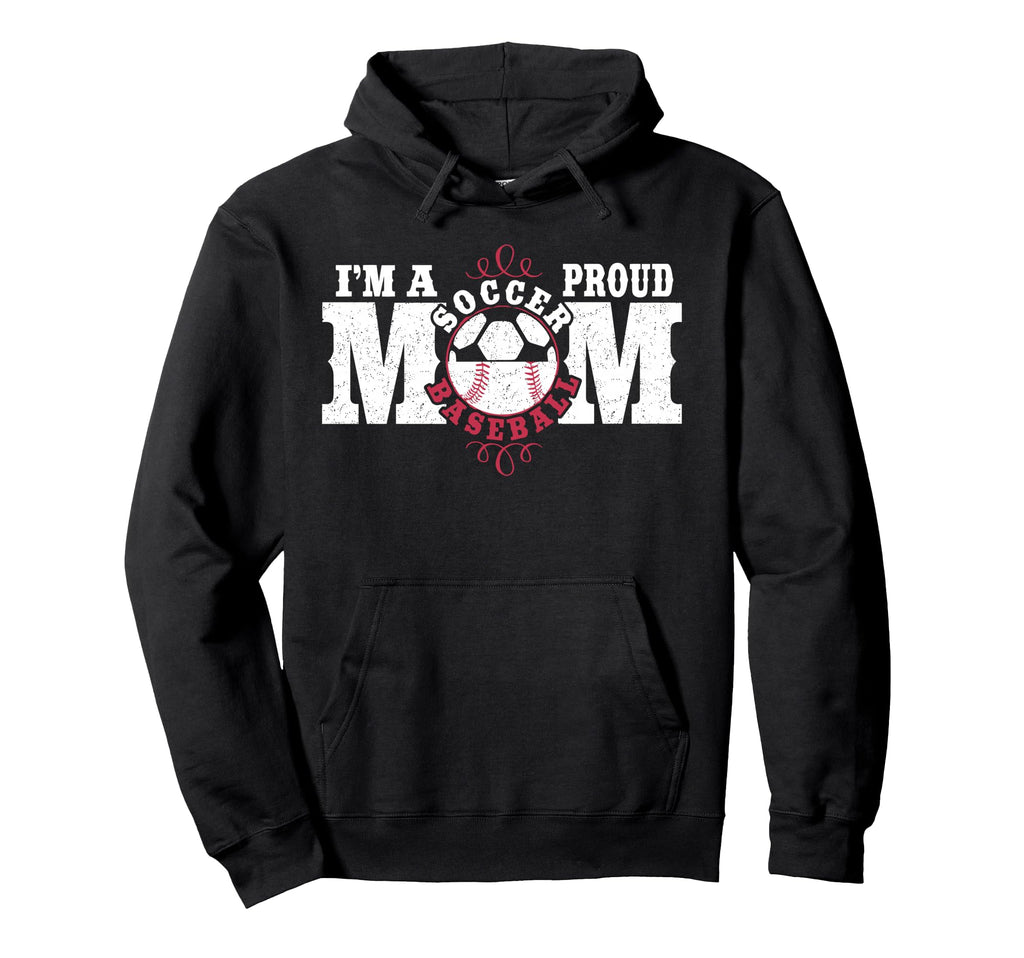 Im Proud Soccer Baseball Mom Hoodie - Minimalist Print Unisex - T-Shirt, Sweatshirt, Hoodie