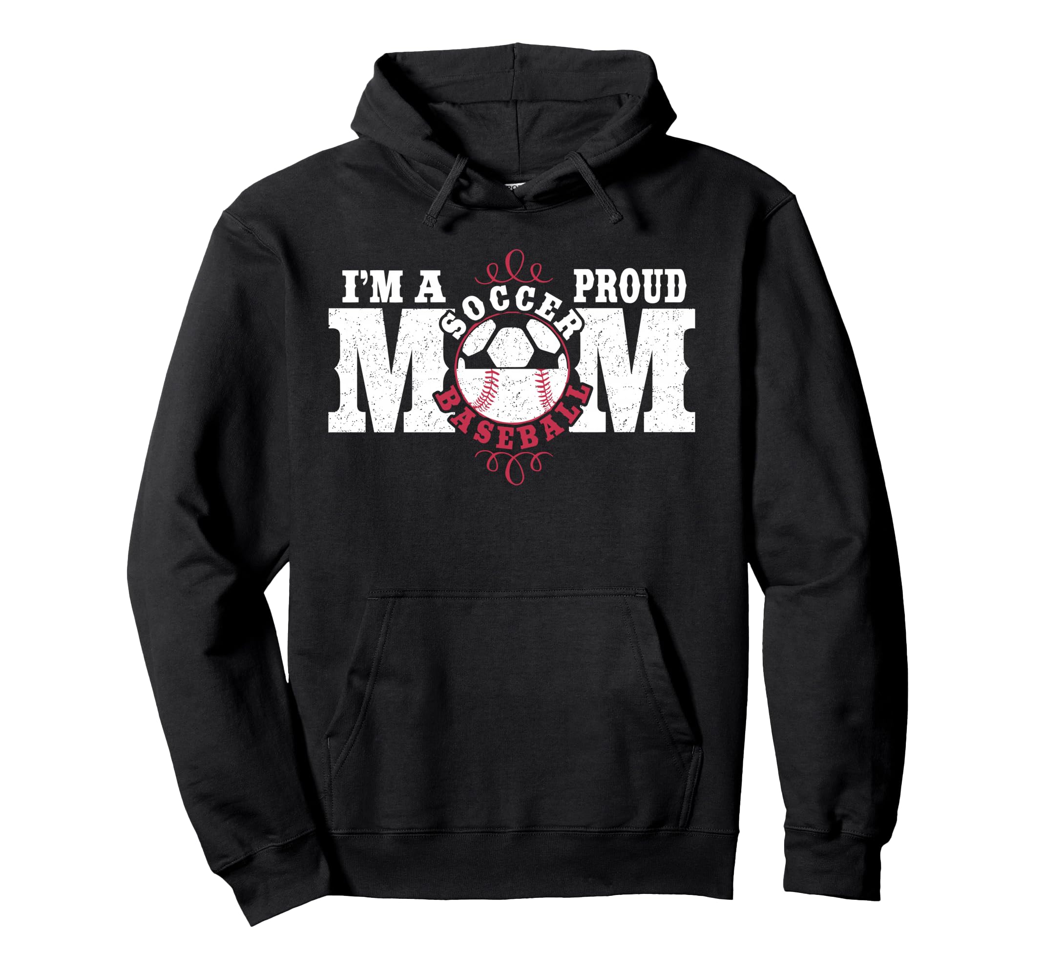 Im Proud Soccer Baseball Mom Hoodie - Minimalist Print Unisex - T-Shirt, Sweatshirt, Hoodie