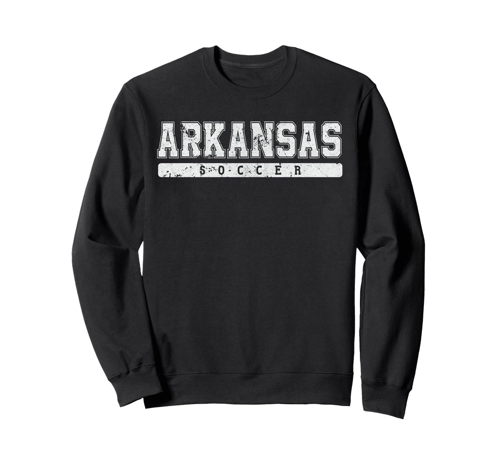 Arkansas Soccer White Text Sweatshirt - Streetwear Style for Adults - T-Shirt, Sweatshirt, Hoodie