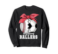 Baseball Soccer Busy Raising Ballers Sweatshirt - Trendy Graphic Men Women - T-Shirt, Sweatshirt, Hoodie