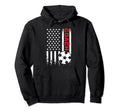 Usa American Flag Soccer Ball Coach Hoodie - Fun Novelty Design for Adults - T-Shirt, Sweatshirt, Hoodie
