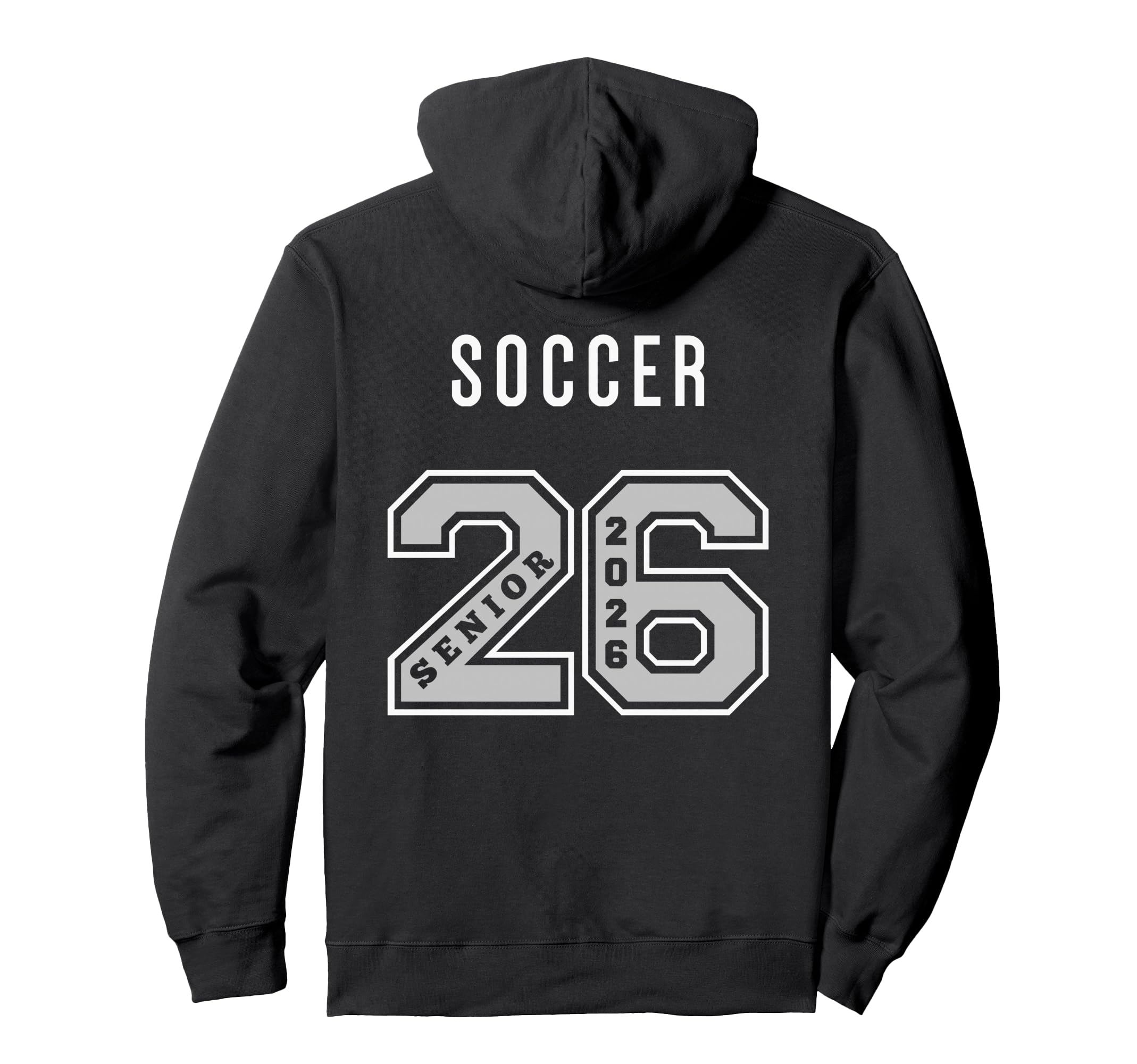 Soccer Senior 2026 Back Soccer Senior Hoodie - Minimalist Print for Adults - T-Shirt, Sweatshirt, Hoodie