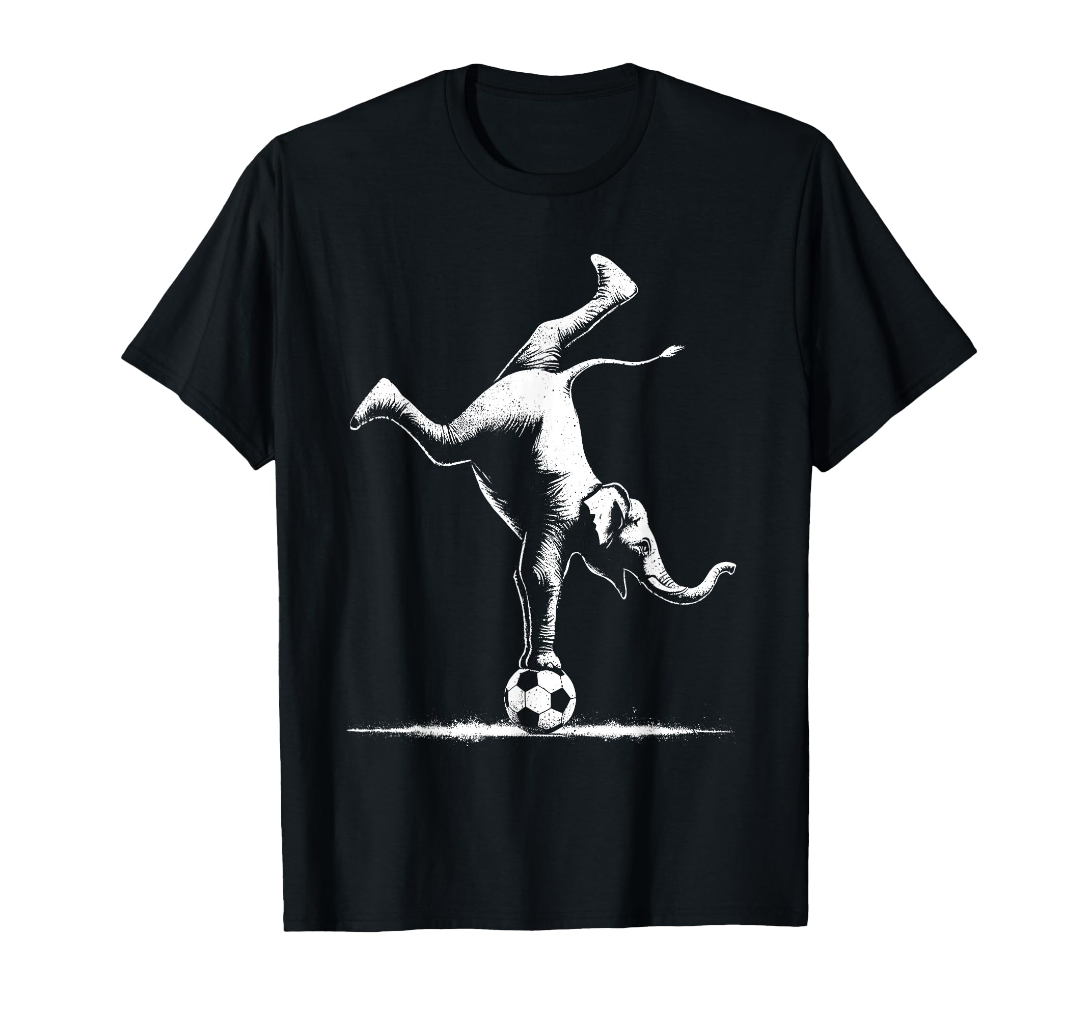 Elephant Handstand Soccer Ball Funny T-Shirt - Streetwear Style for Adults - T-Shirt, Sweatshirt, Hoodie