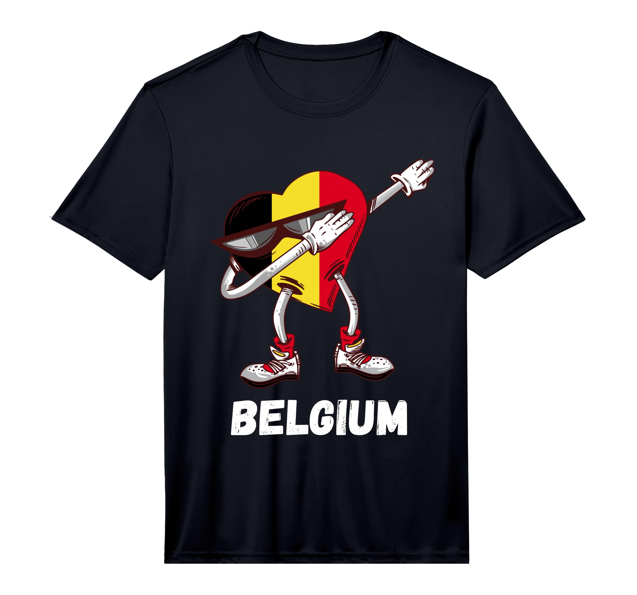 Belgium Heart Dance Belgium Flag T-Shirt - Minimalist Print for Adults - T-Shirt, Sweatshirt, Hoodie