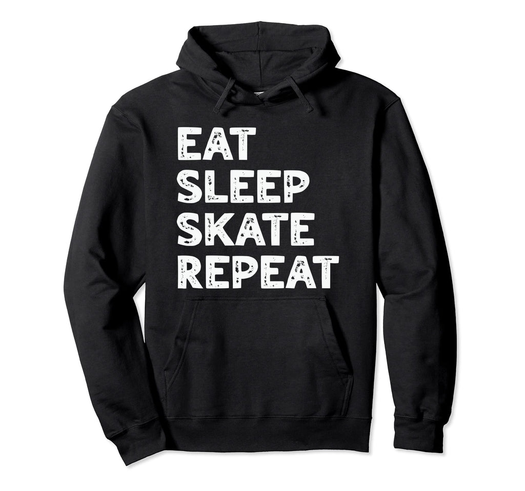 Roller Skating Eat Sleep Skate Repeat Hoodie - Graphic Print for Adults - T-Shirt, Sweatshirt, Hoodie