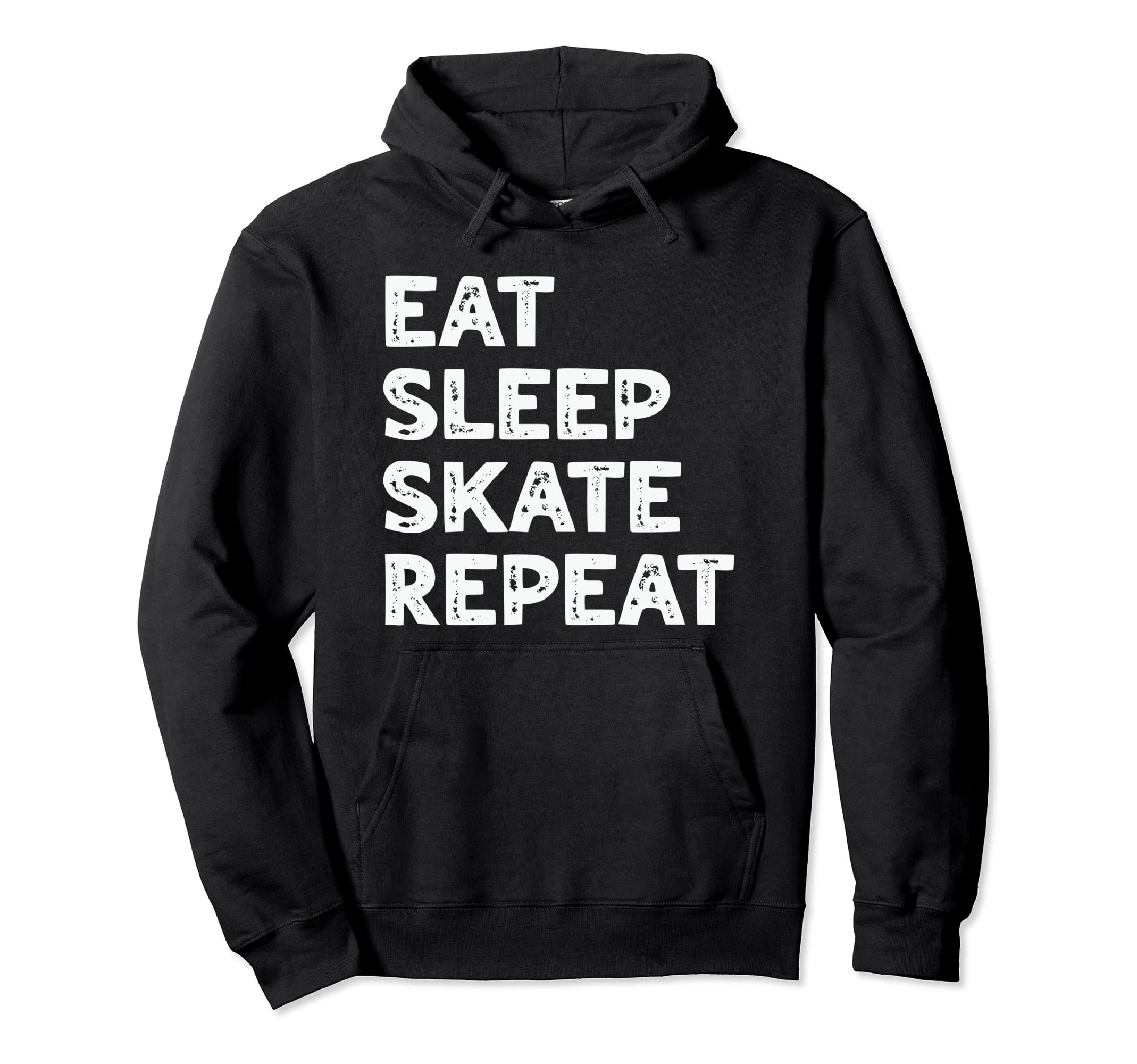 Roller Skating Eat Sleep Skate Repeat Hoodie - Graphic Print for Adults - T-Shirt, Sweatshirt, Hoodie