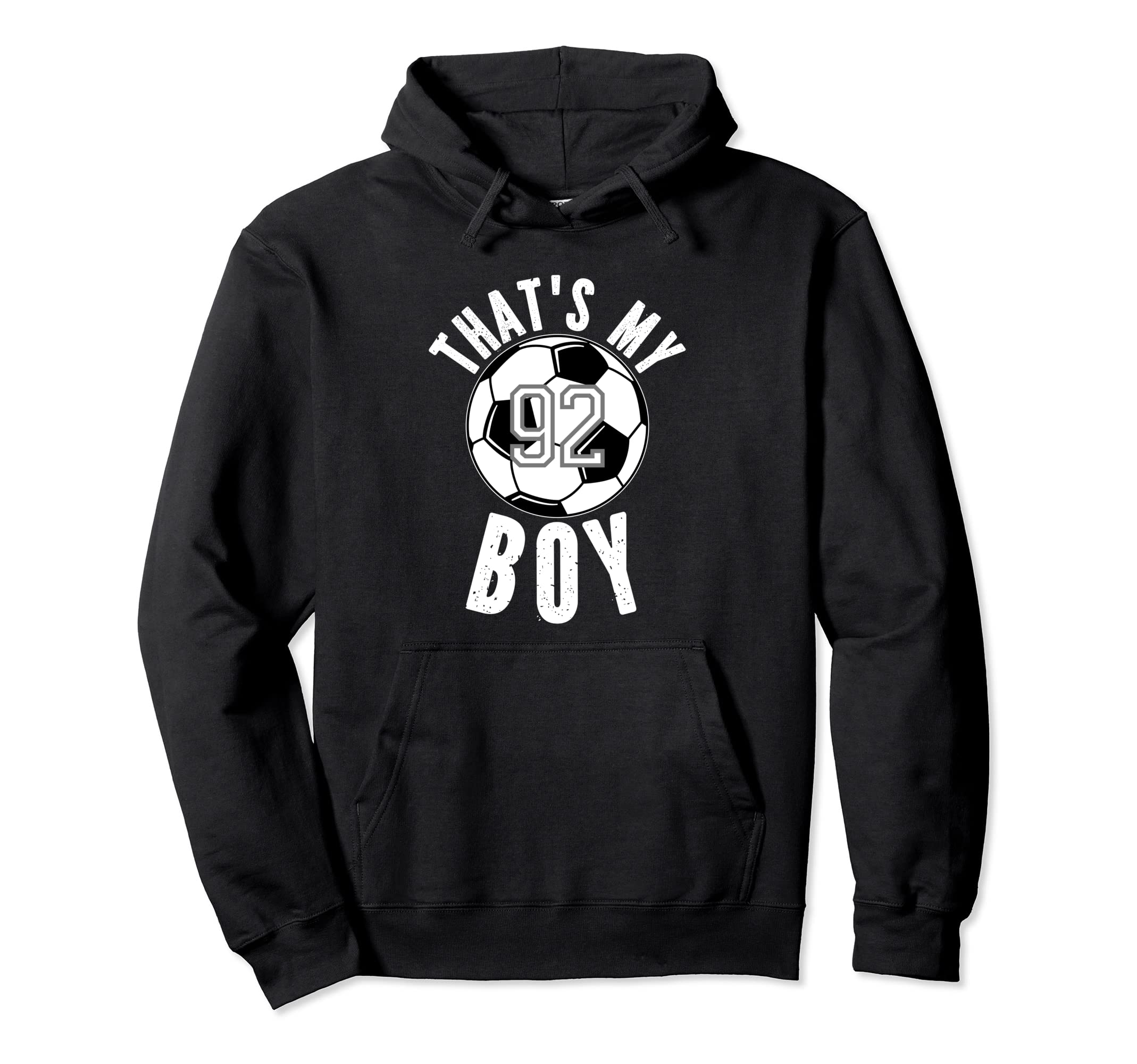 Thats My Jersey Number 92 Soccer Hoodie - Casual Everyday Wear for Adults - T-Shirt, Sweatshirt, Hoodie