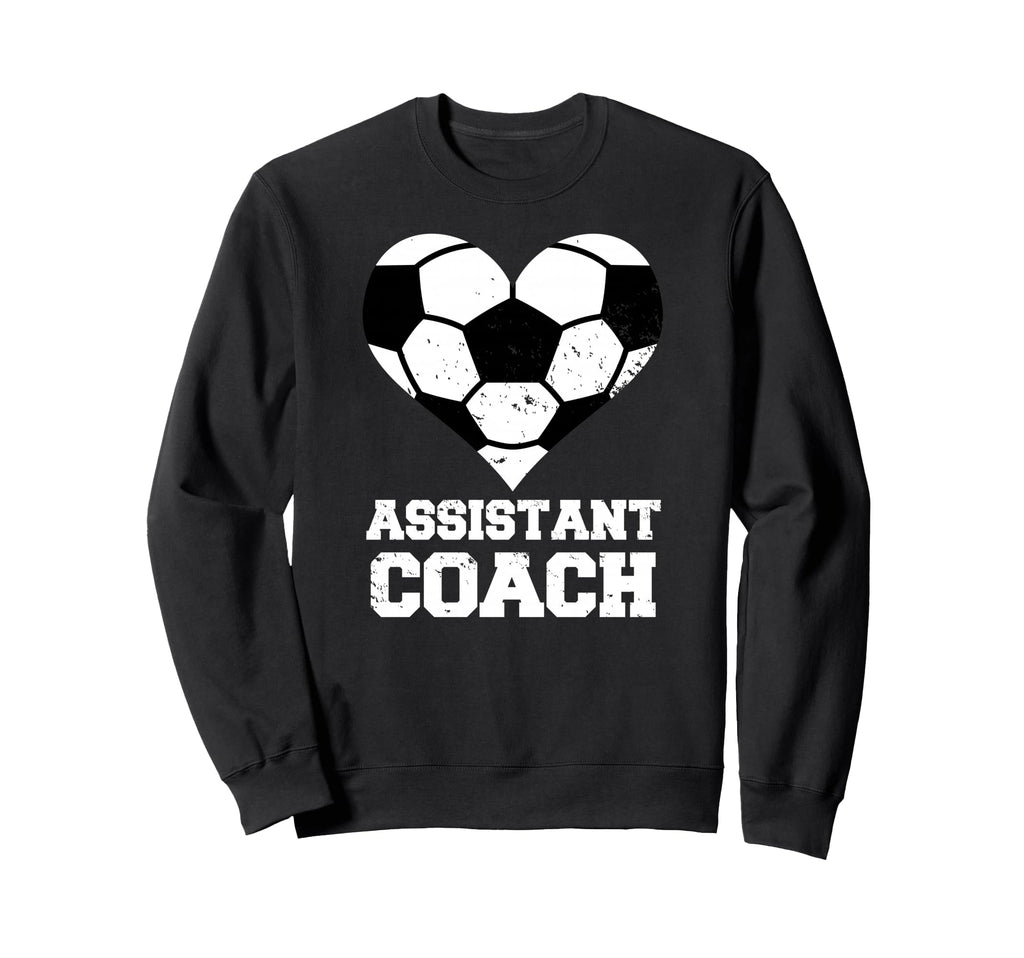 Assistant Soccer Coach Heart Sweatshirt - Aesthetic Graphic Men Women - T-Shirt, Sweatshirt, Hoodie