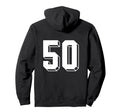 Number 50 Backside 80S 90S Team Hoodie - Fun Novelty Design Men Women - T-Shirt, Sweatshirt, Hoodie