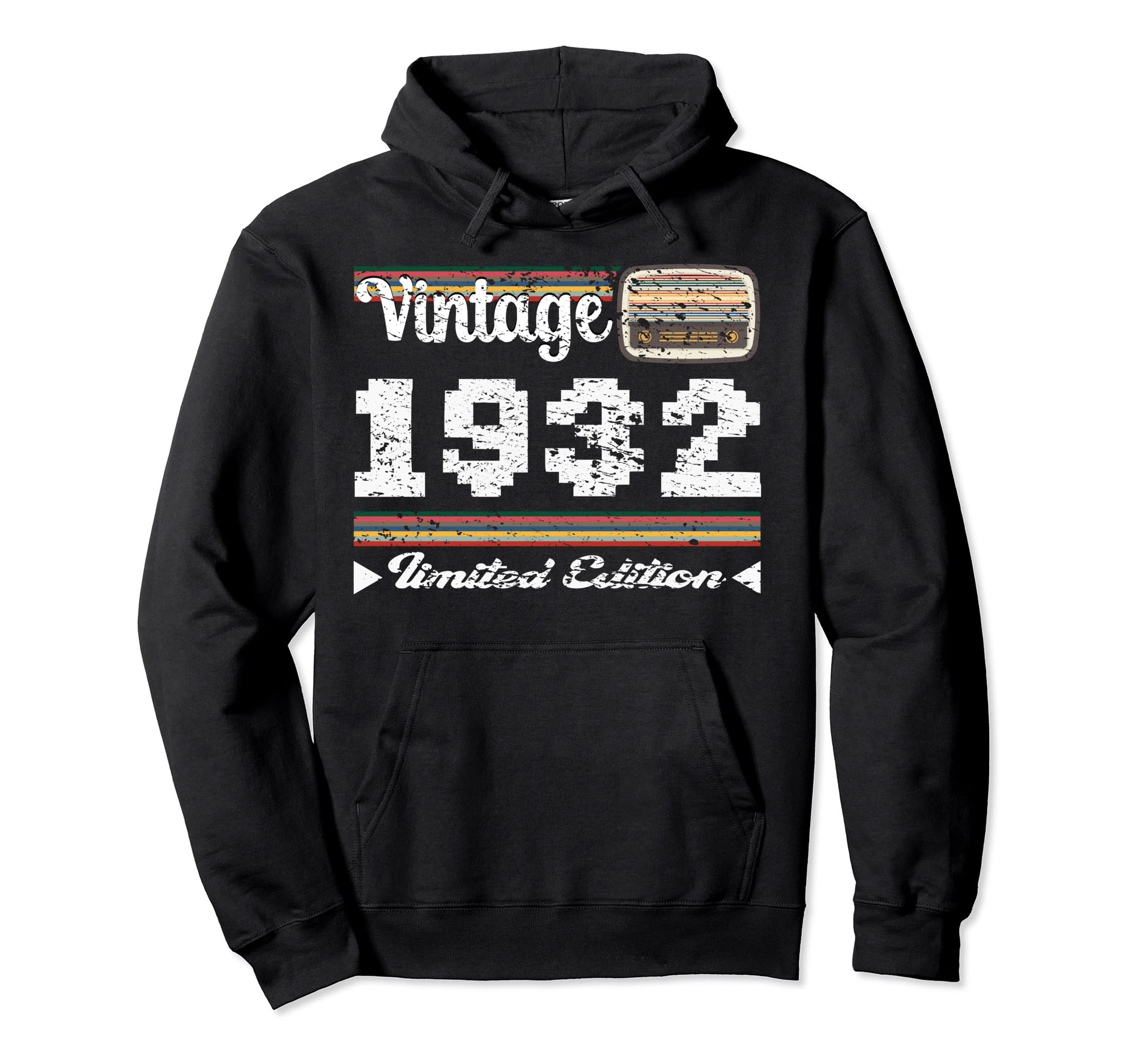 90Th Birthday Cassette Tape 1932 Hoodie - Aesthetic Graphic for Adults - T-Shirt, Sweatshirt, Hoodie