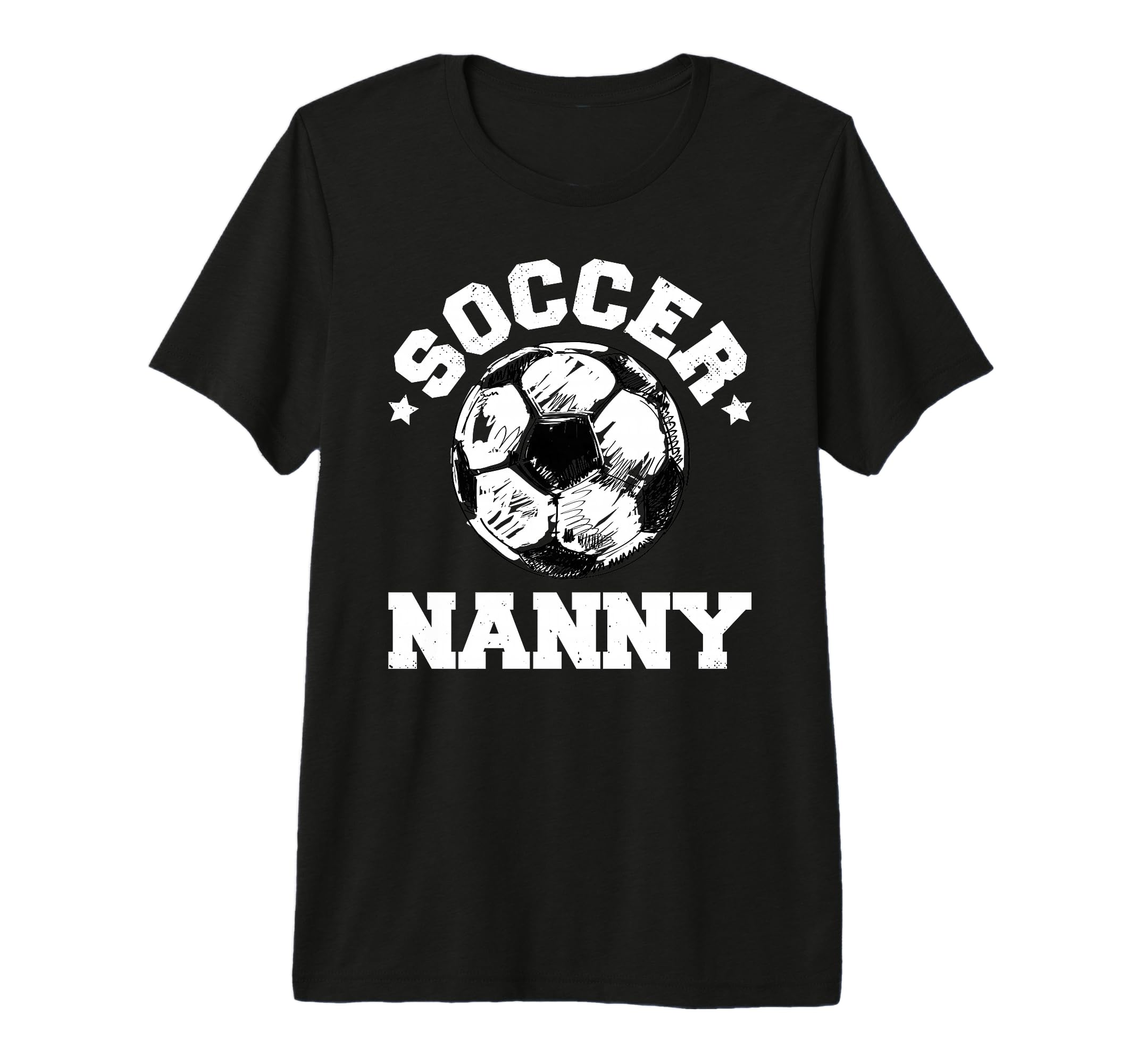 Soccer Nanny Soccer Ball Distressed T-Shirt - Custom Art Print for Adults - T-Shirt, Sweatshirt, Hoodie