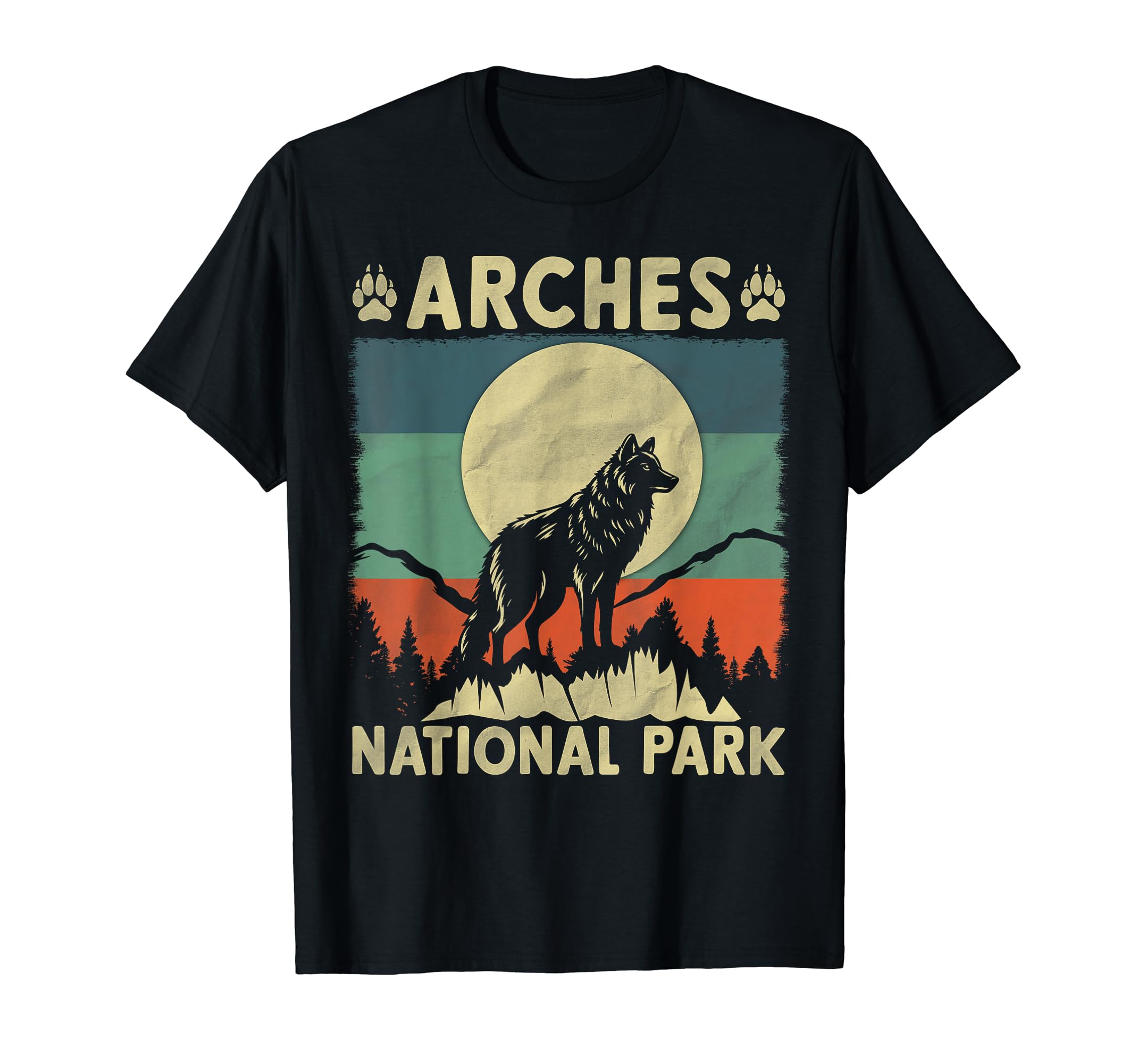 Wolf Arches National Park T-Shirt - Novelty Apparel Unisex - T-Shirt, Sweatshirt, Hoodie