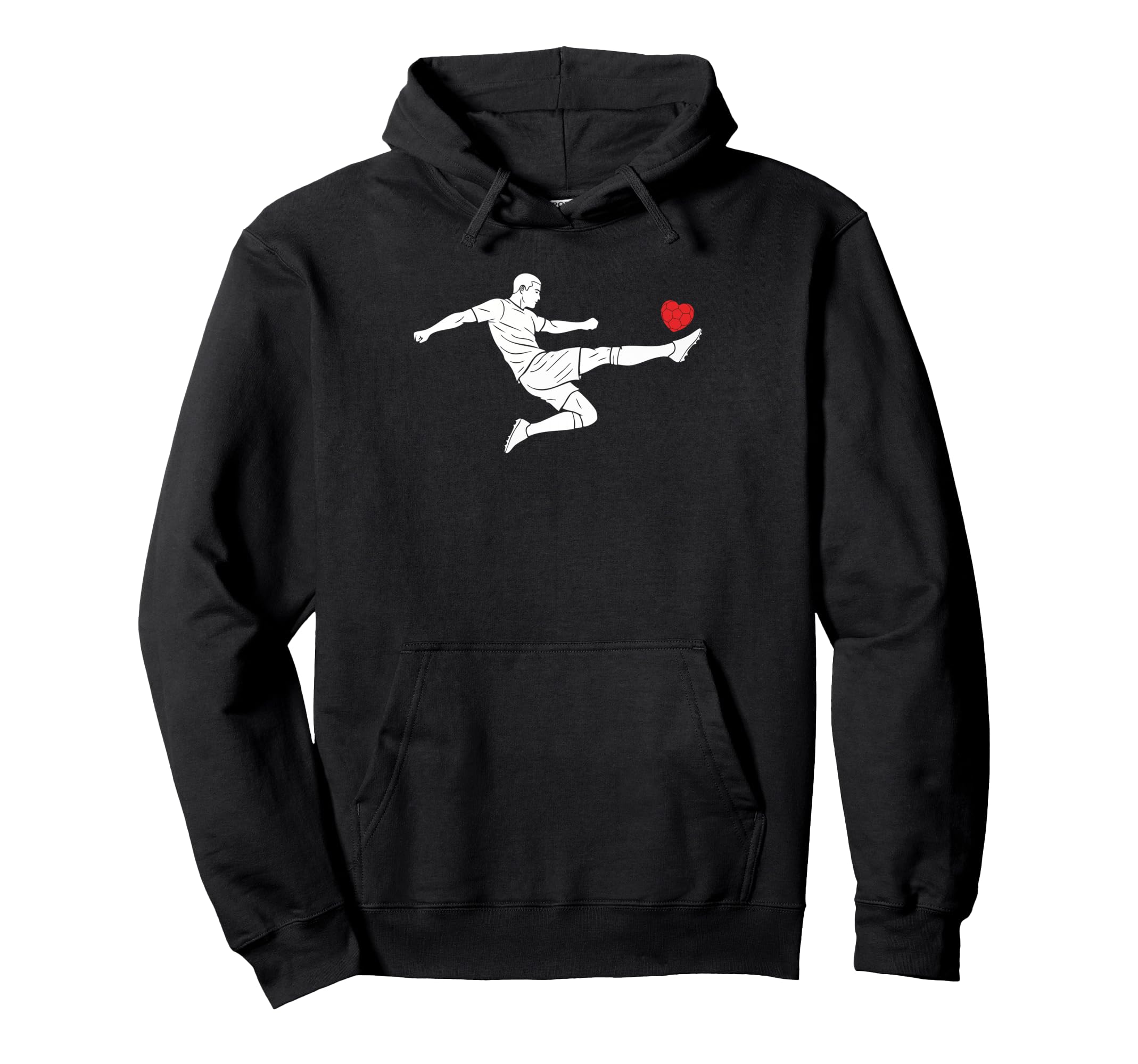 Valentines Us Soccer Player Silhouette Hoodie - Graphic Print for Adults - T-Shirt, Sweatshirt, Hoodie