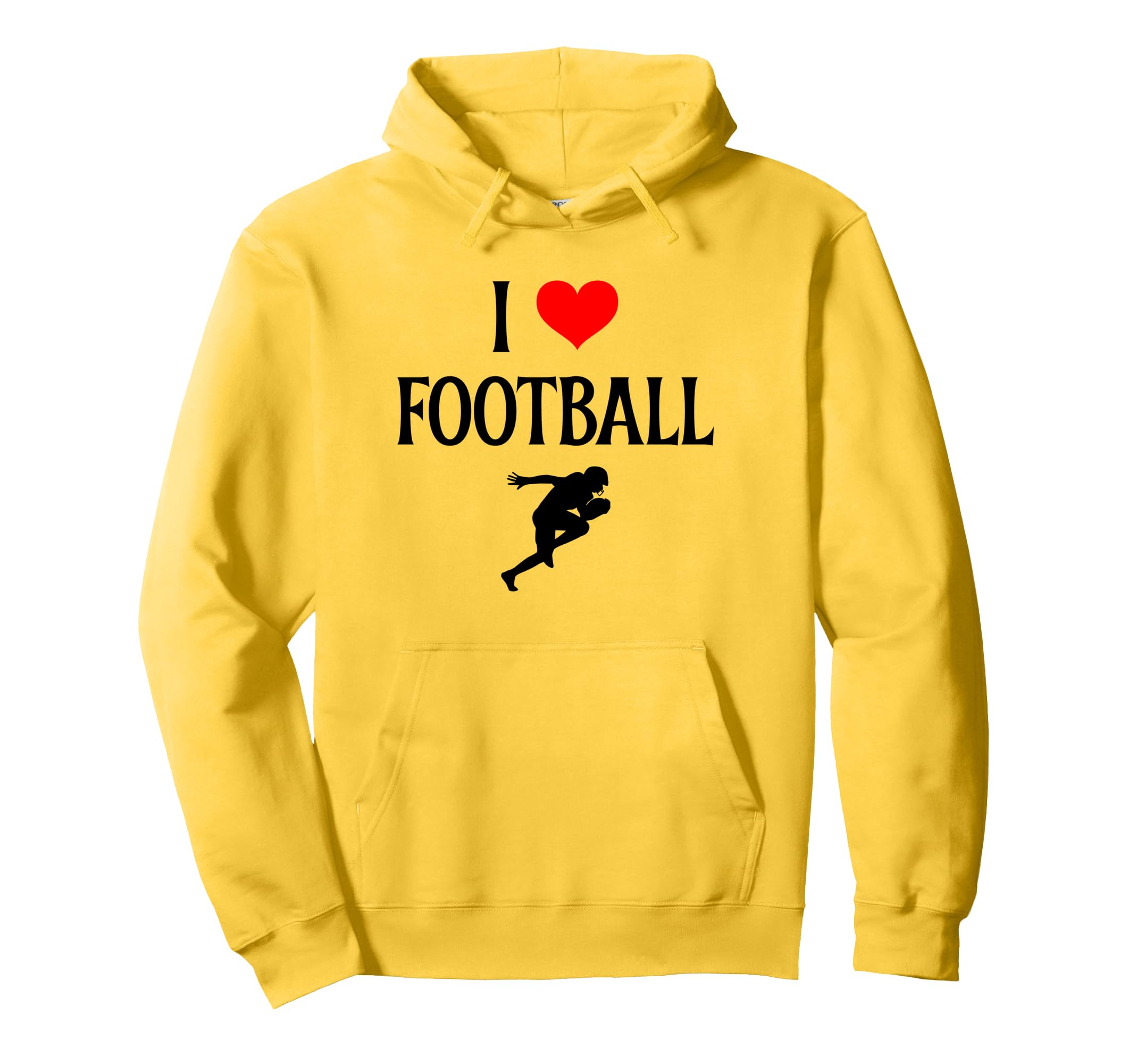 I Love Football I Heart Football Funny Hoodie - Novelty Apparel for Adults - T-Shirt, Sweatshirt, Hoodie