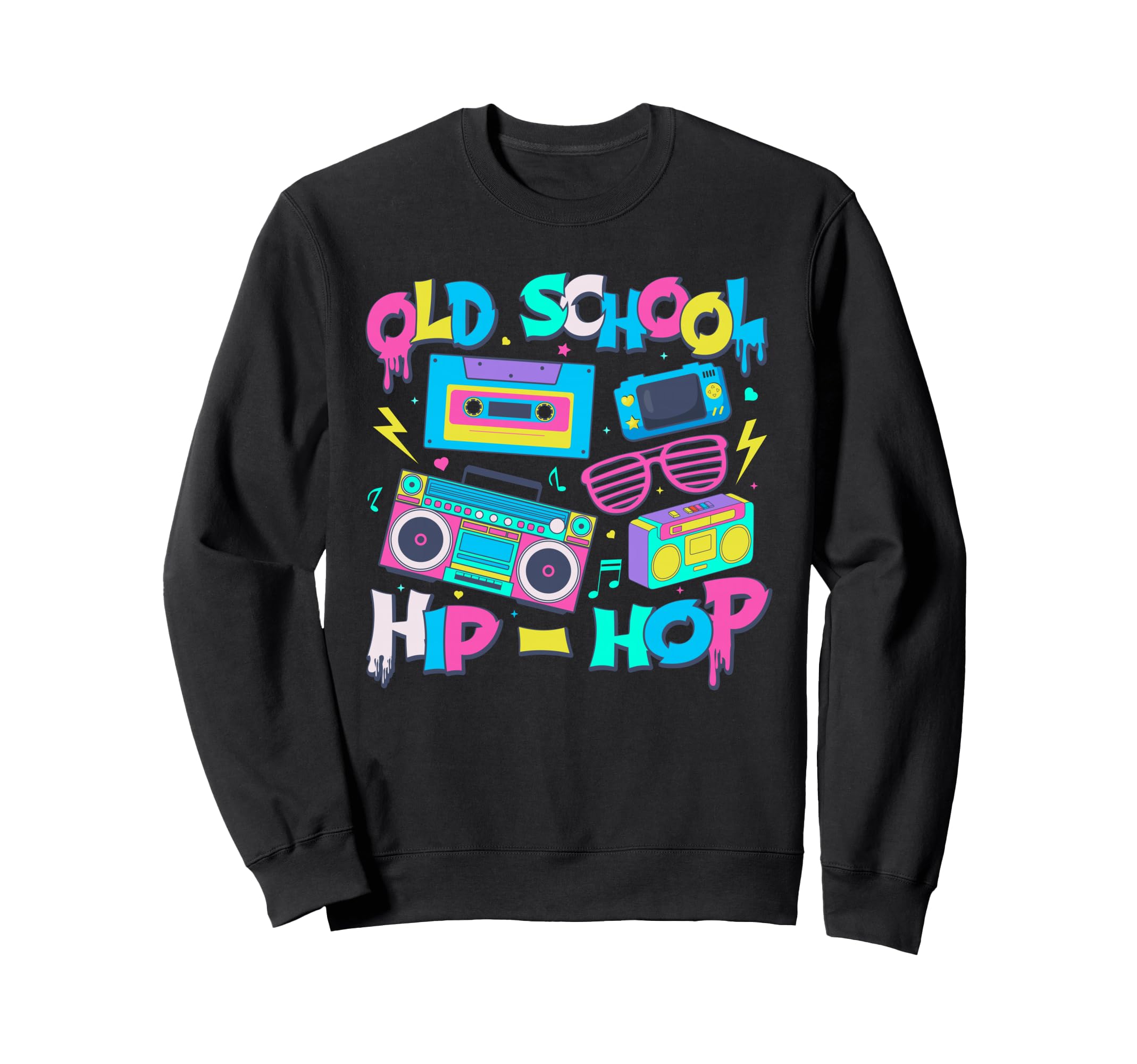 Old School Hip Hop 80S 90S Music Sweatshirt - Unique Graphic for Adults - T-Shirt, Sweatshirt, Hoodie