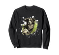 Border Collie Dog Playing Soccer Sweatshirt - Unique Graphic Men Women - T-Shirt, Sweatshirt, Hoodie