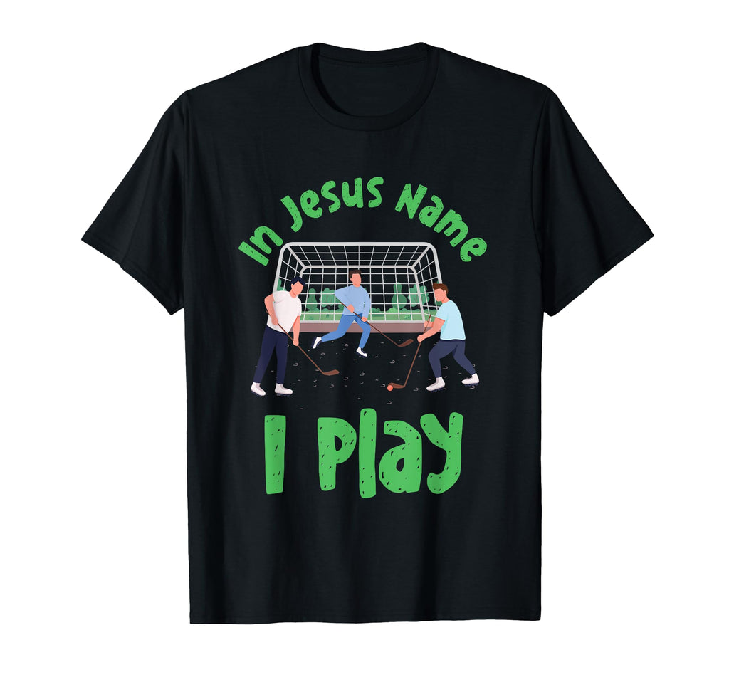 Jesus Name Play Field Hockey Player Team T-Shirt - Custom Art Print Unisex - T-Shirt, Sweatshirt, Hoodie