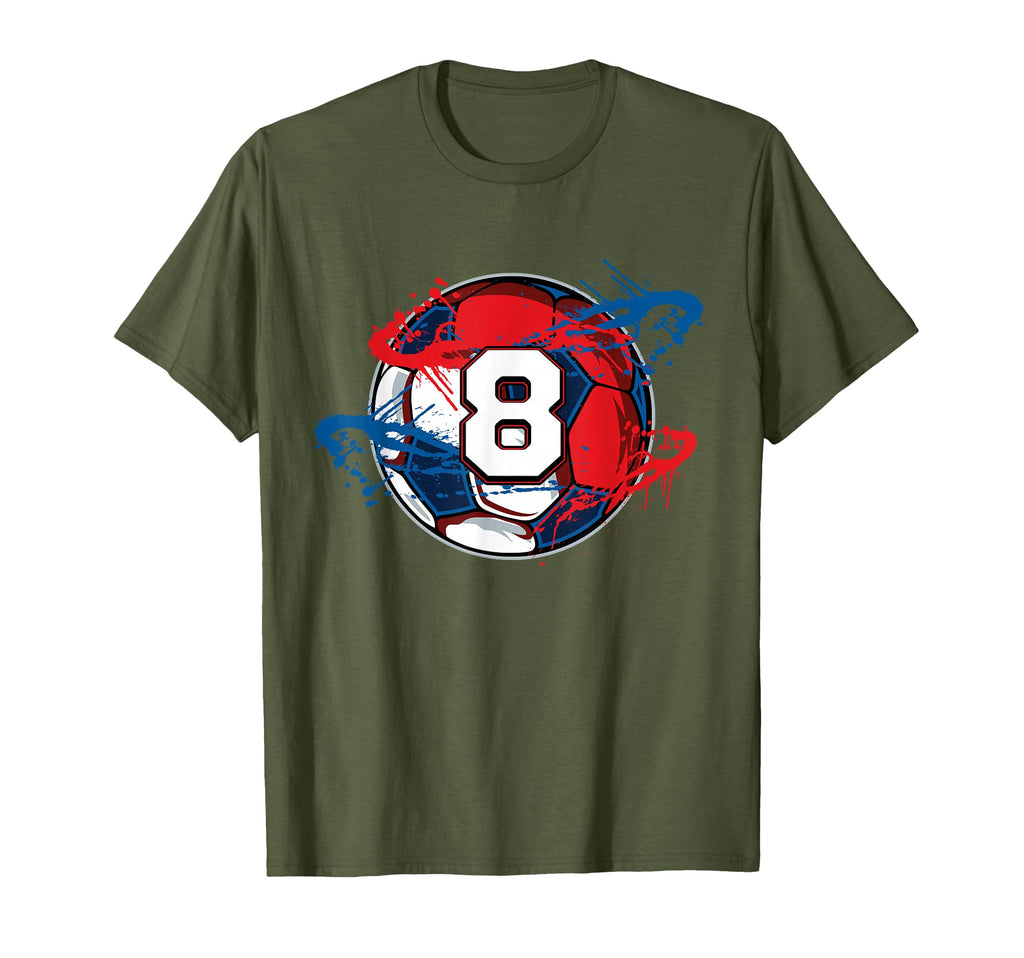 8 Soccer Jersey Number Eight Soccer T-Shirt - Custom Art Print for Adults - T-Shirt, Sweatshirt, Hoodie