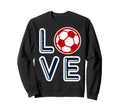 Great Heart I Love Football Soccer Sweatshirt - Novelty Apparel Men Women - T-Shirt, Sweatshirt, Hoodie