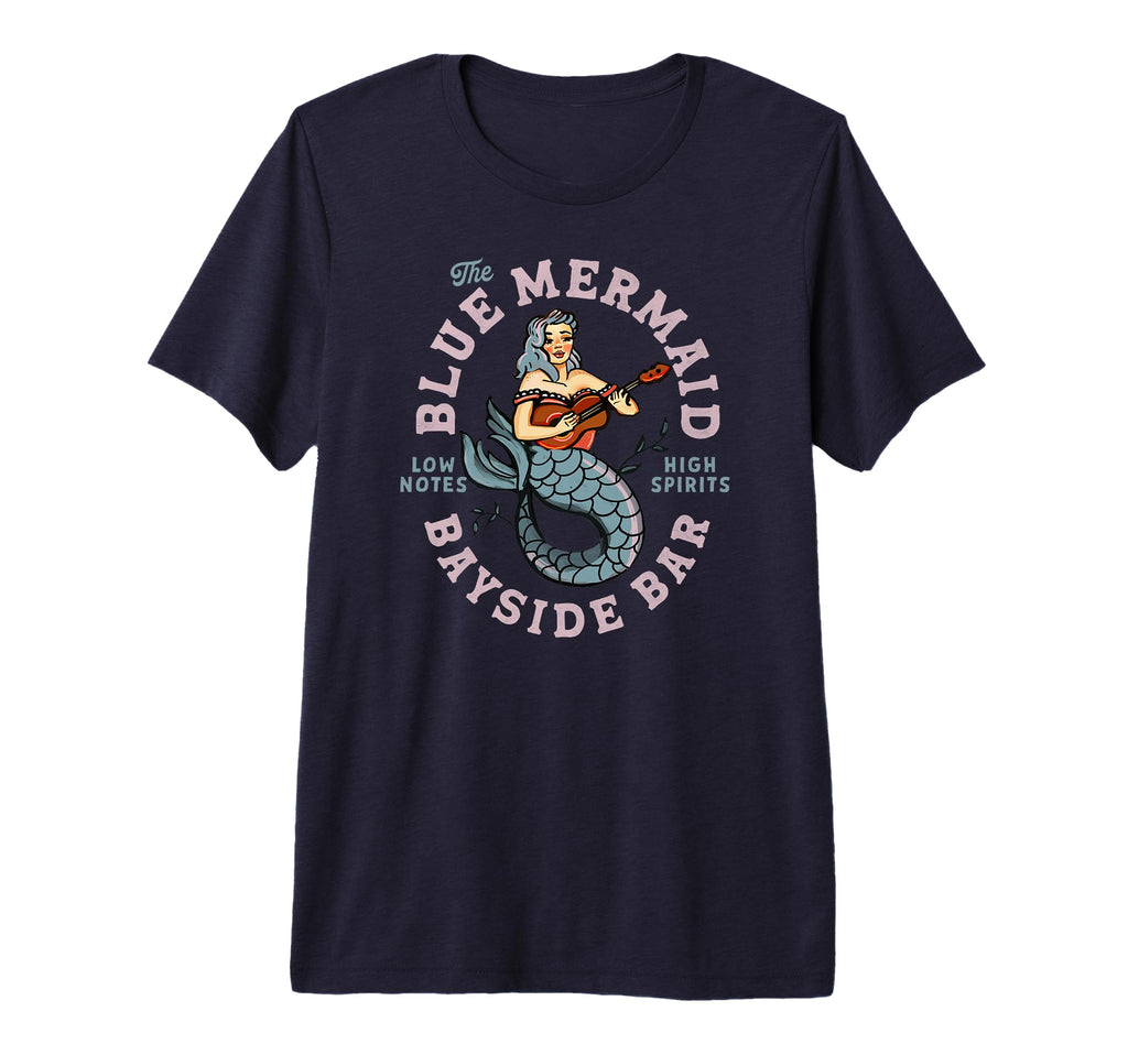 Sailor Mermaid Tattoo Guitar Music T-Shirt - Aesthetic Graphic for Adults - T-Shirt, Sweatshirt, Hoodie