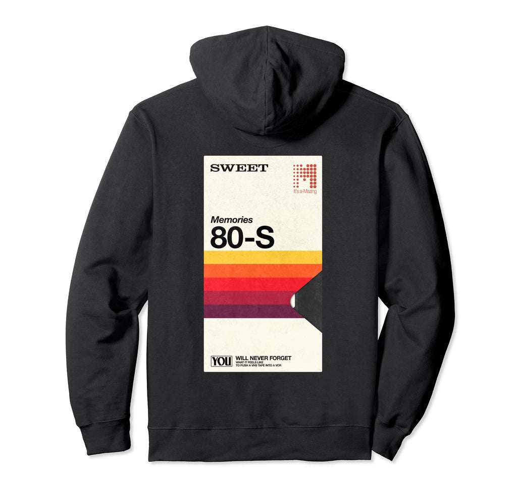 Never Forget Vhs Vcr Video Cassette 80S Hoodie - Trendy Graphic Men Women - T-Shirt, Sweatshirt, Hoodie