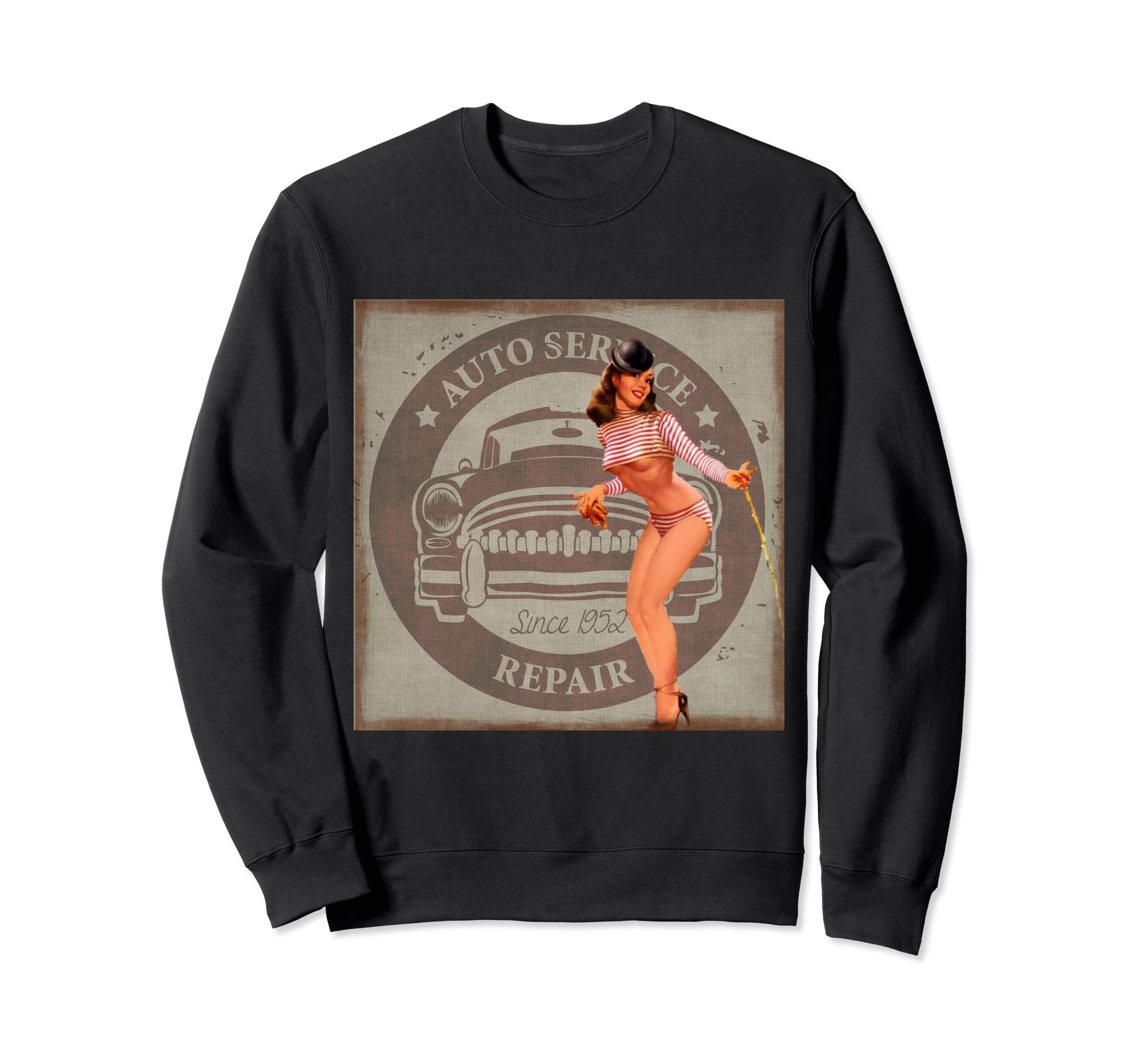 Pinup Hot Rod Sweatshirt - Casual Everyday Wear Unisex - T-Shirt, Sweatshirt, Hoodie