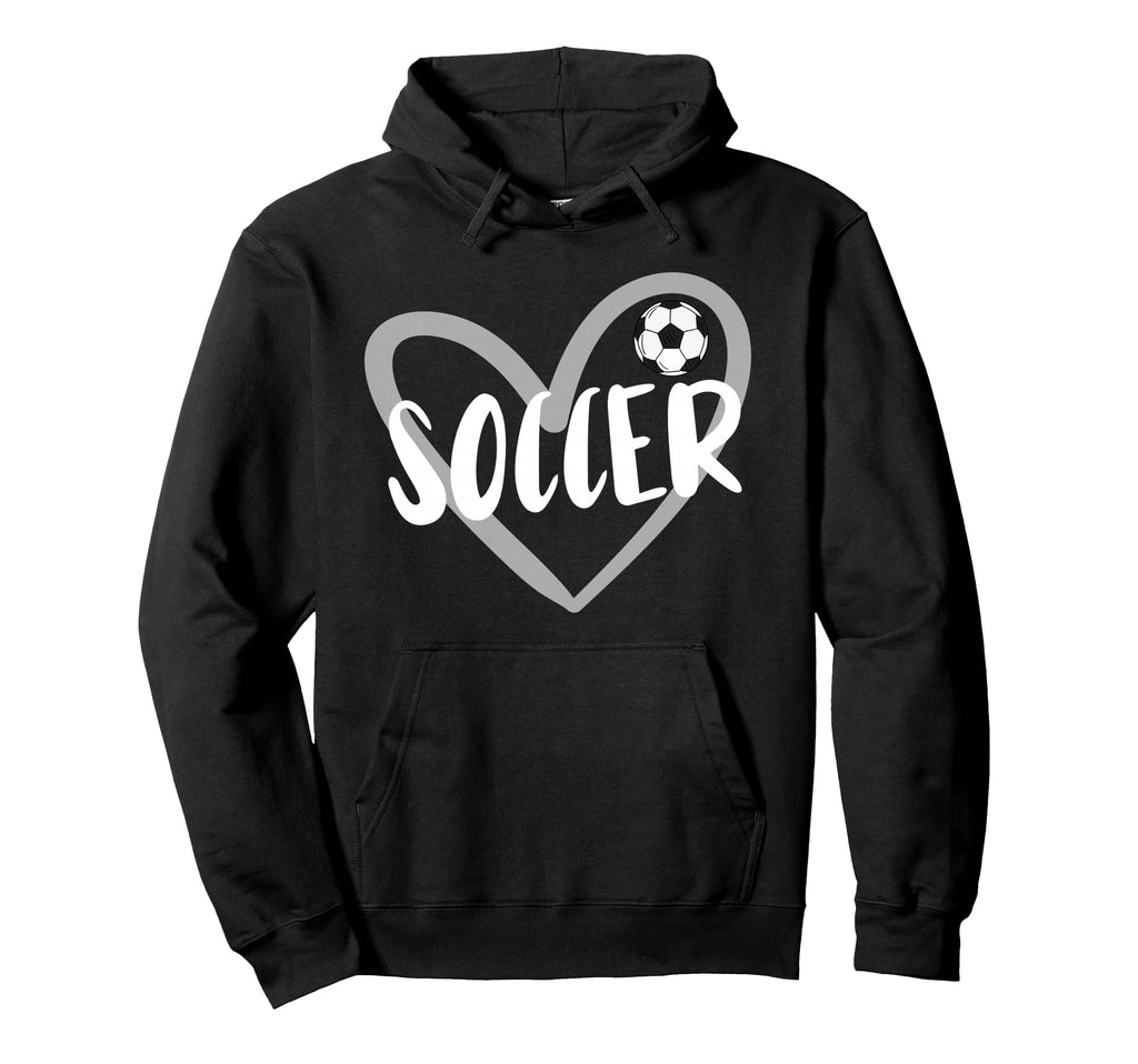 Soccer Heart Hoodie - Casual Everyday Wear Unisex - T-Shirt, Sweatshirt, Hoodie
