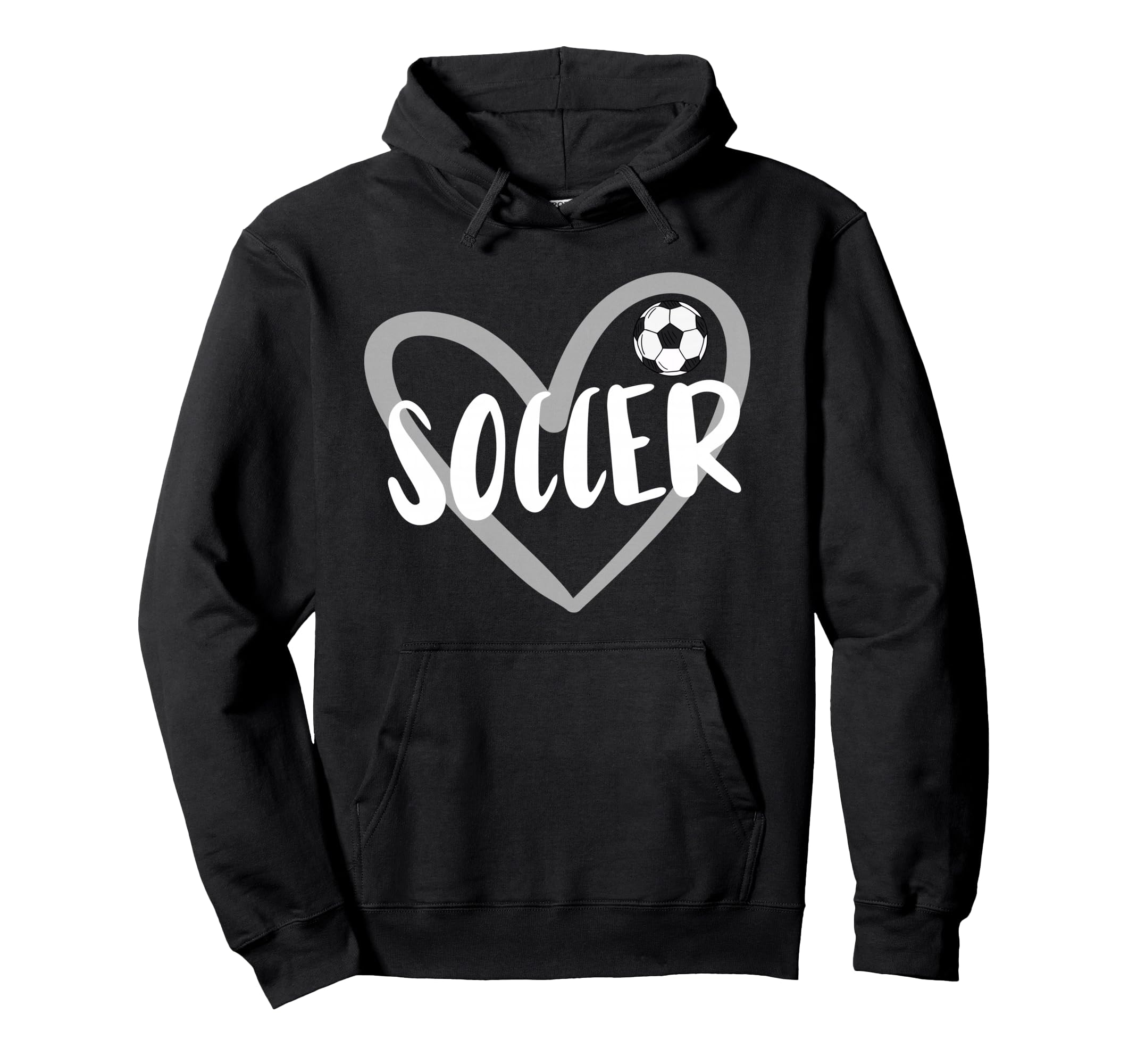 Soccer Heart Hoodie - Casual Everyday Wear Unisex - T-Shirt, Sweatshirt, Hoodie