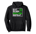 Soccer Lovers Eat Sleep Soccer Fans Hoodie - Aesthetic Graphic Men Women - T-Shirt, Sweatshirt, Hoodie