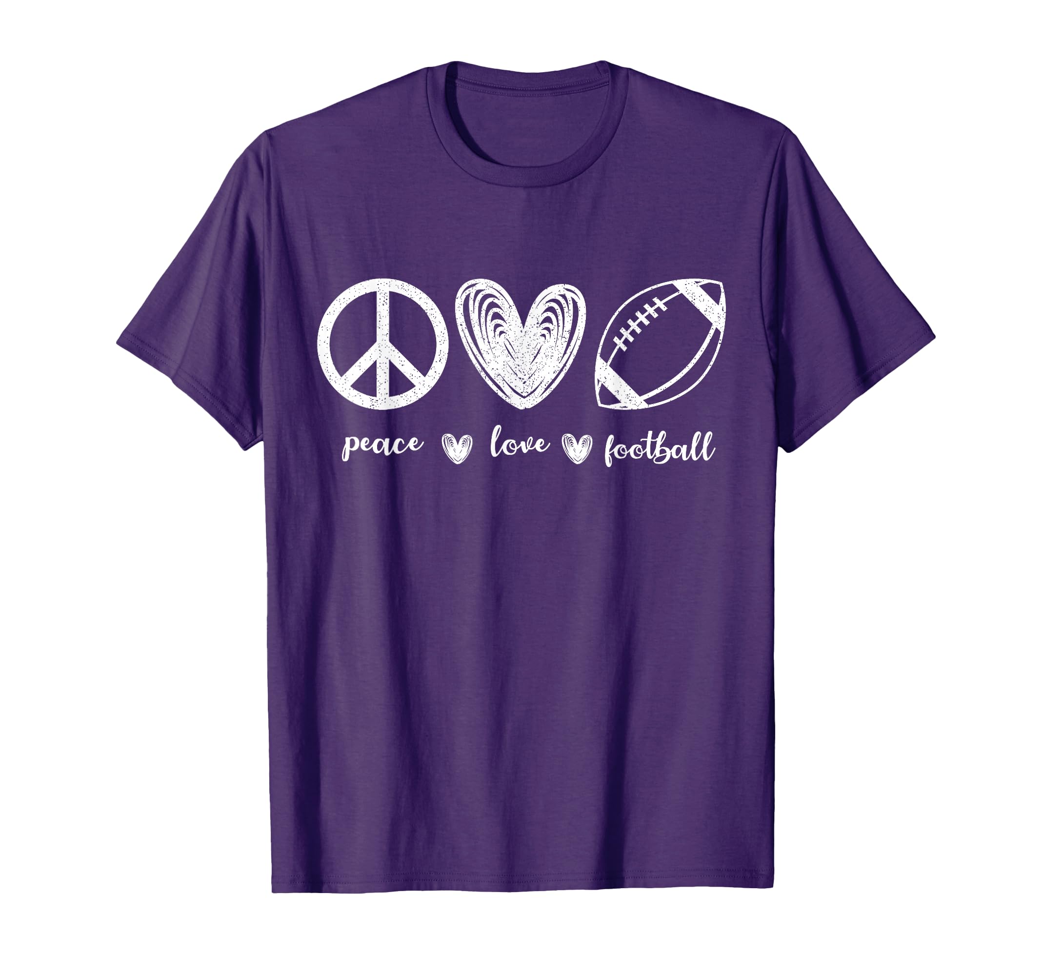 Peace Sign Love American Football T-Shirt - Fun Novelty Design Unisex - T-Shirt, Sweatshirt, Hoodie