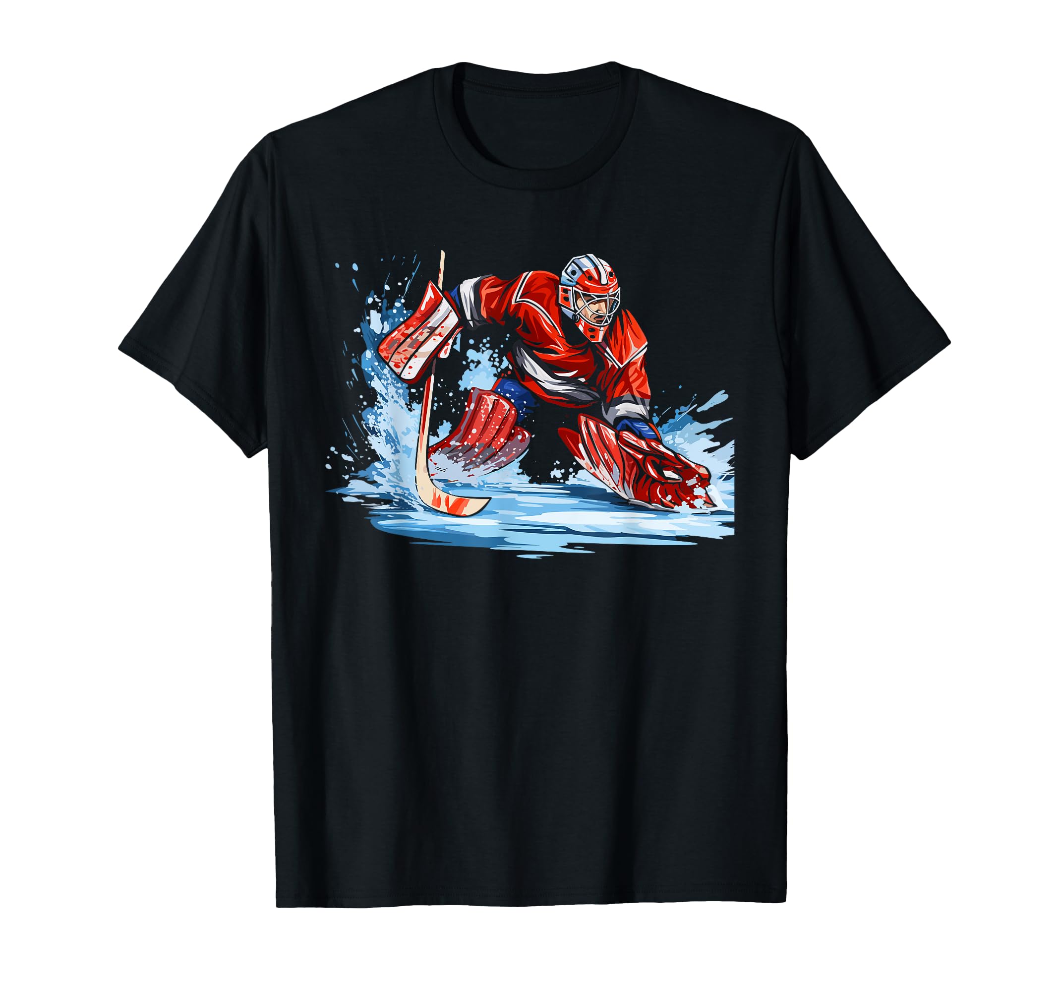 Ice Hockey Goalie Goaltender Keeper T-Shirt - Aesthetic Graphic Men Women - T-Shirt, Sweatshirt, Hoodie
