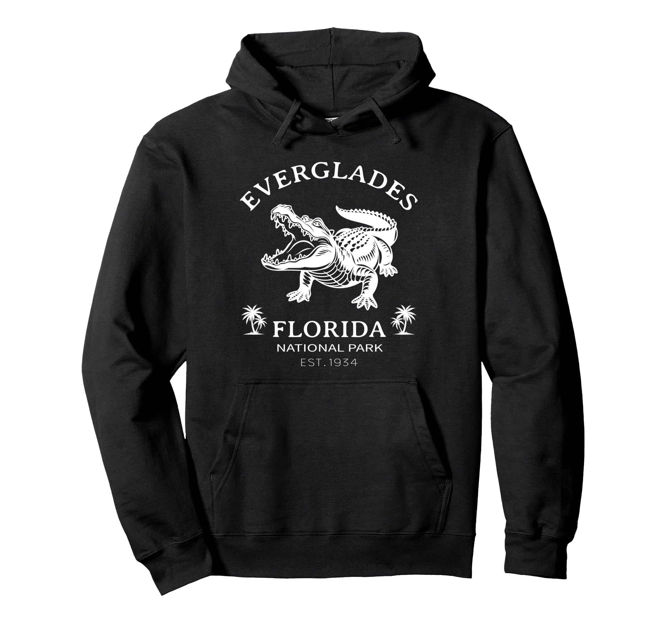 Everglades National Park Alligators Hoodie - Minimalist Print Men Women - T-Shirt, Sweatshirt, Hoodie