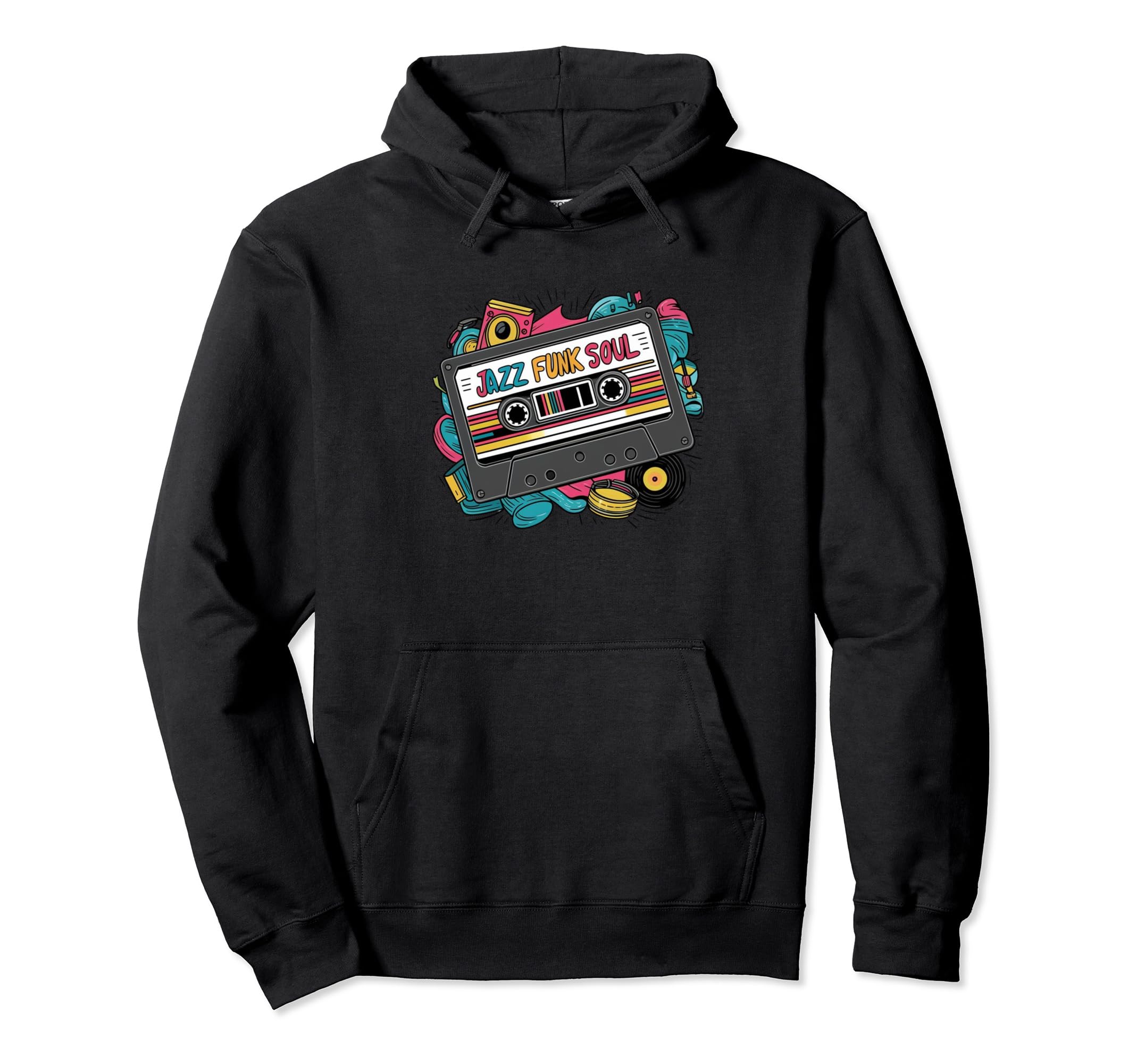 Mix Tape Cassette Jazz Funk Soul Hoodie - Fun Novelty Design Men Women - T-Shirt, Sweatshirt, Hoodie