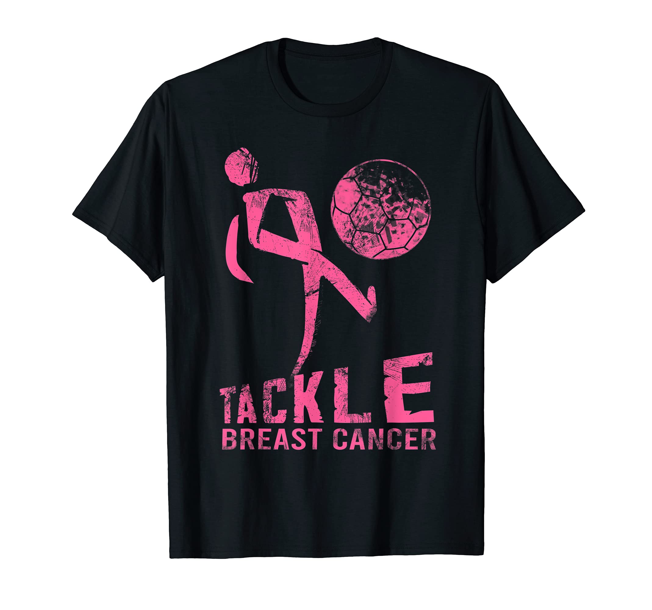 Tackle Breast Cancer Soccer Football T-Shirt - Graphic Print for Adults - T-Shirt, Sweatshirt, Hoodie