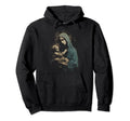 Mary Jesus Distressed 90S Goth Hoodie - Aesthetic Graphic for Adults - T-Shirt, Sweatshirt, Hoodie