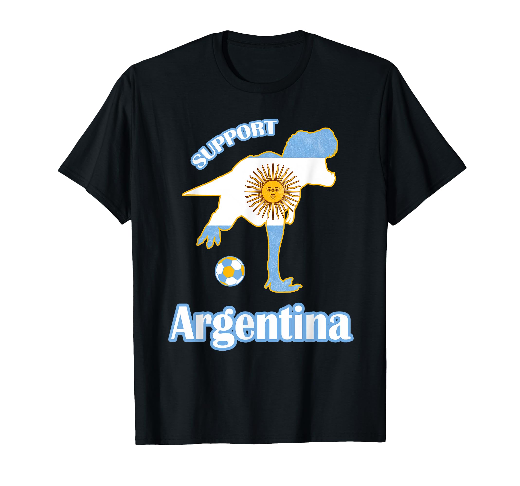 T Rex Support Jersey 2018 Argentina T-Shirt - Novelty Apparel for Adults - T-Shirt, Sweatshirt, Hoodie