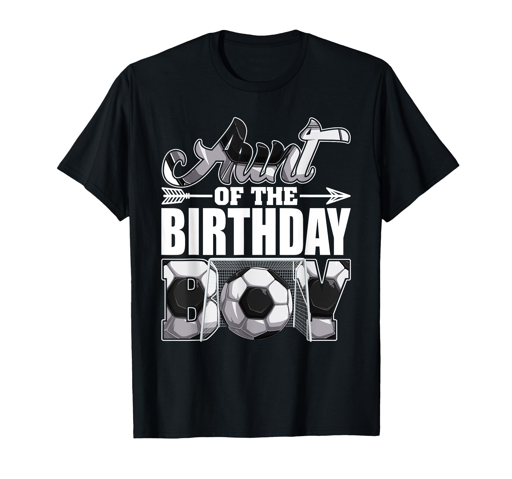 Aunt Birthday Soccer Matching Family T-Shirt - Novelty Apparel for Adults - T-Shirt, Sweatshirt, Hoodie