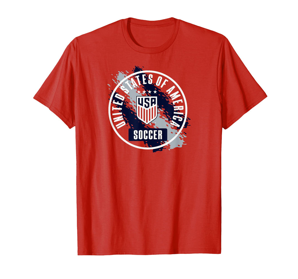Usa Soccer Paint Red Uswnt T-Shirt - Casual Everyday Wear for Adults - T-Shirt, Sweatshirt, Hoodie