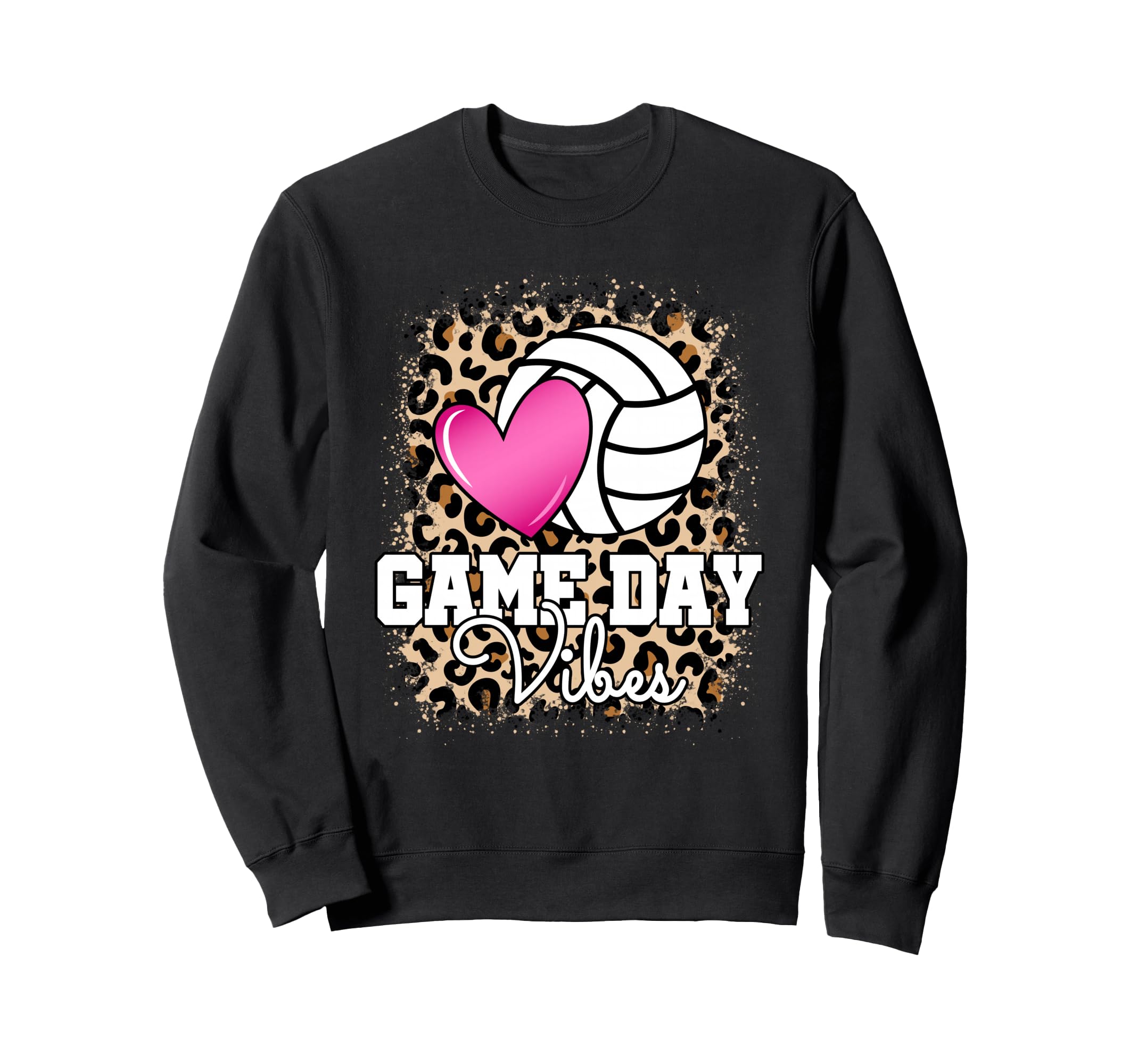 Game Day Volleyball Leopard Volleyball Sweatshirt - Streetwear Style Unisex - T-Shirt, Sweatshirt, Hoodie
