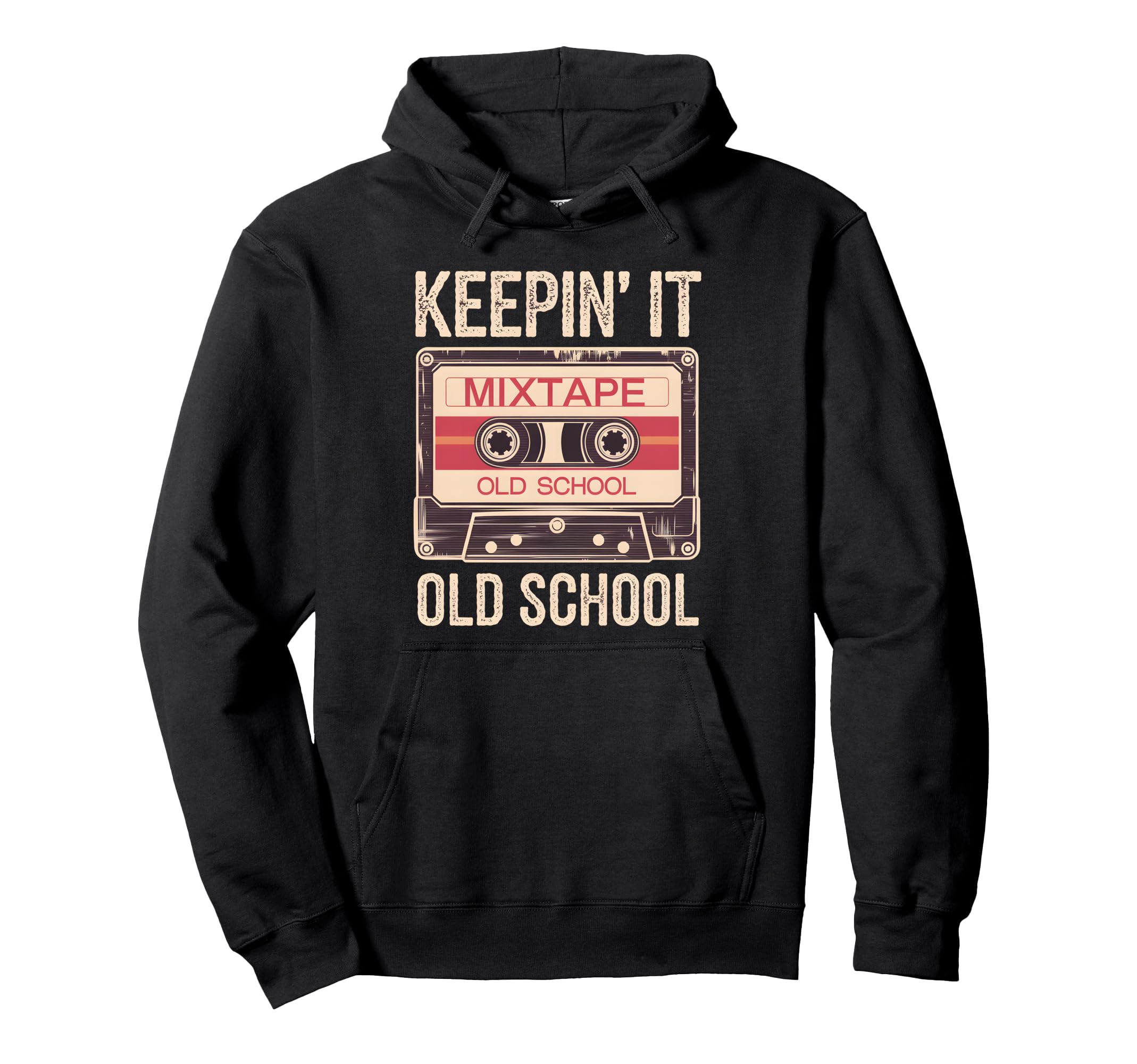 Old School Hip Hop 80S 90S Cassette Hoodie - Minimalist Print for Adults - T-Shirt, Sweatshirt, Hoodie