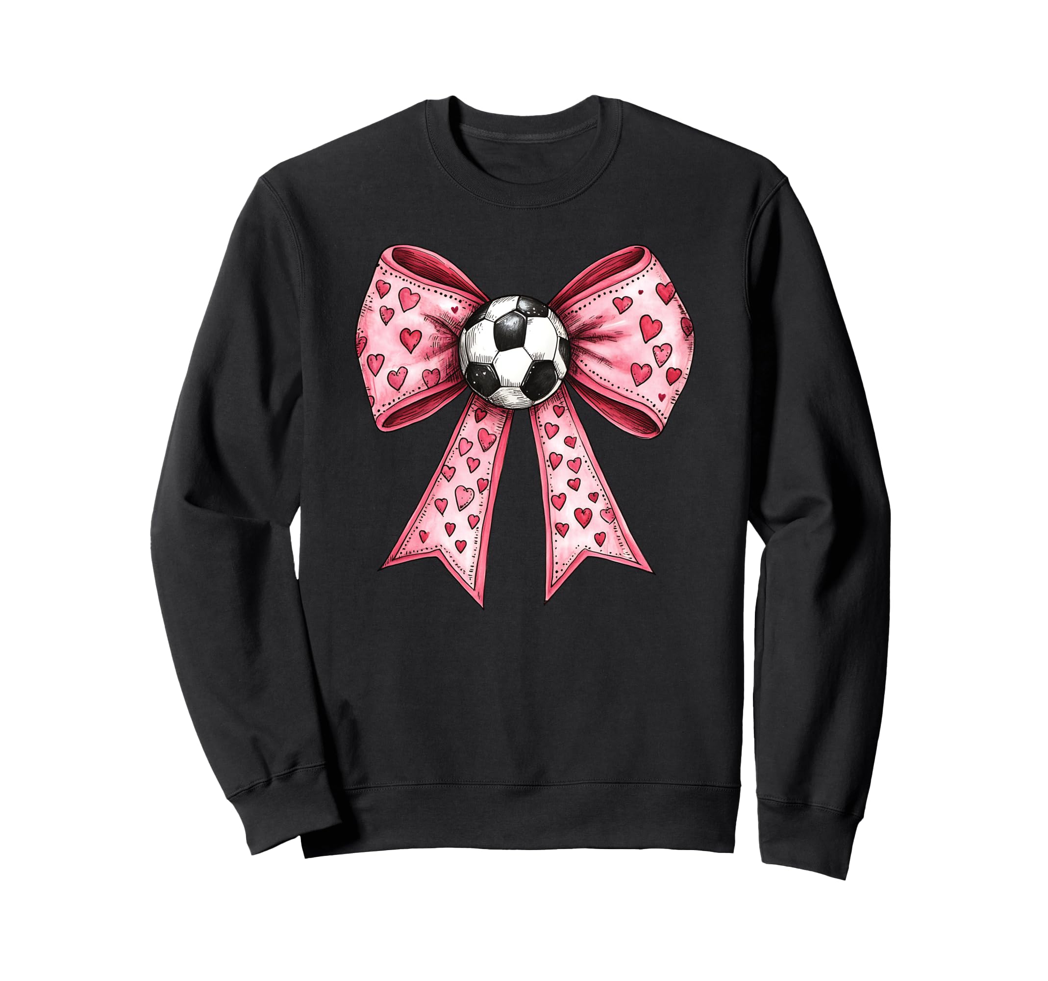 Soccer Valentines Day Coquette Sweatshirt - Casual Everyday Wear Men Women - T-Shirt, Sweatshirt, Hoodie