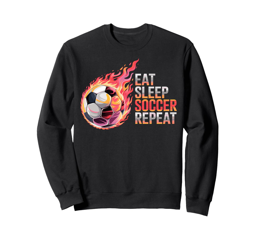 Eat Sleep Soccer Repet Goalie Sweatshirt - Aesthetic Graphic for Adults - T-Shirt, Sweatshirt, Hoodie