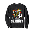 Soccer Grandpa Leopard Heart Colorful Sweatshirt - Trendy Graphic Men Women - T-Shirt, Sweatshirt, Hoodie
